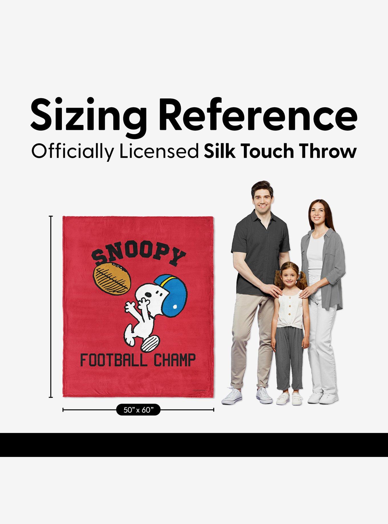 Peanuts Snoopy Football Silk Touch Throw Blanket, , alternate - view 5