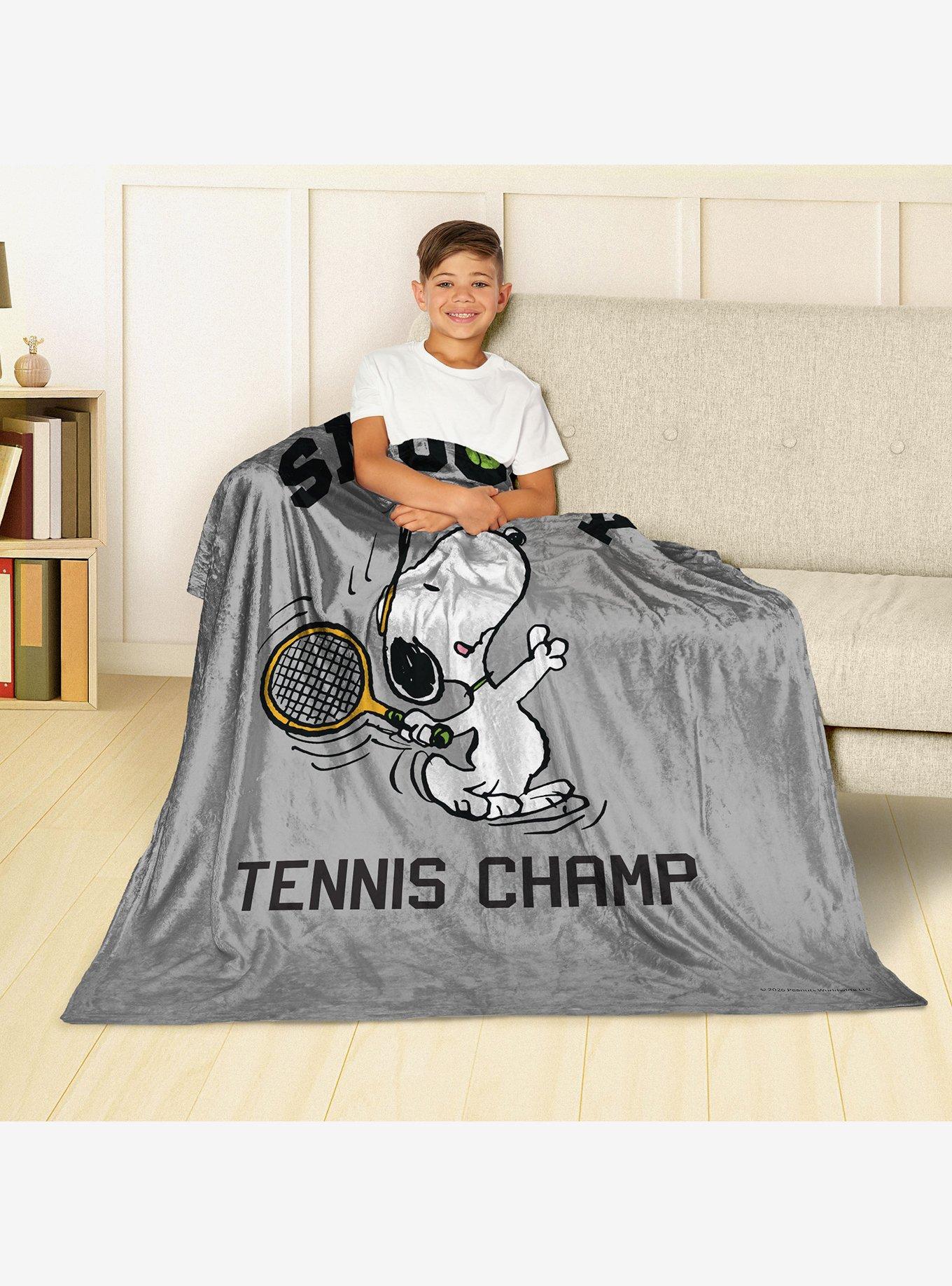 Peanuts Snoopy Tennis Silk Touch Throw Blanket, , alternate - view 3