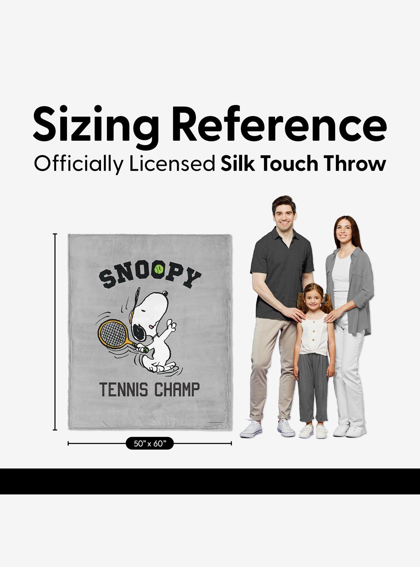Peanuts Snoopy Tennis Silk Touch Throw Blanket, , alternate - view 5