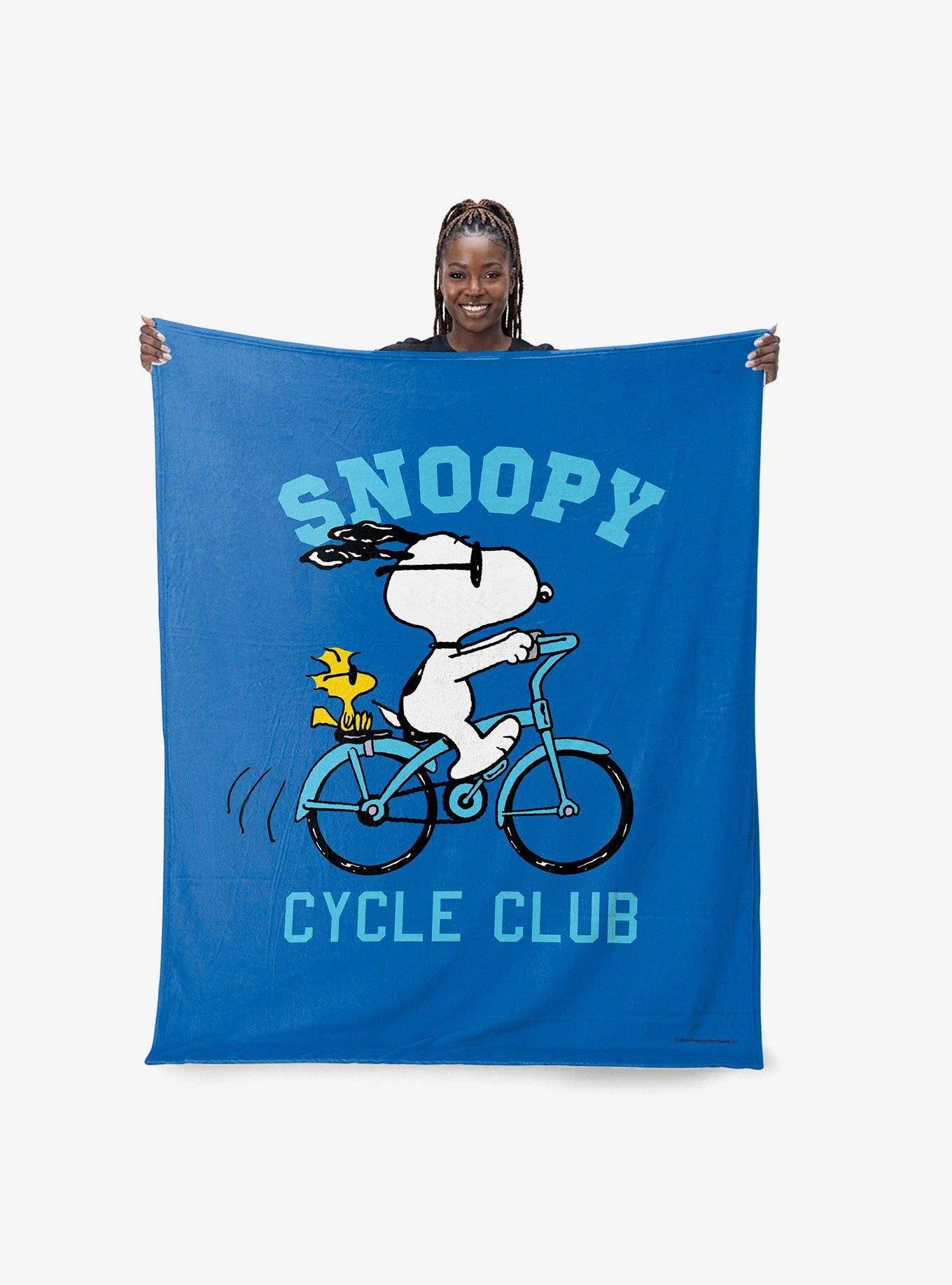 Peanuts Snoopy Cycle Club Silk Touch Throw Blanket, , alternate - view 2