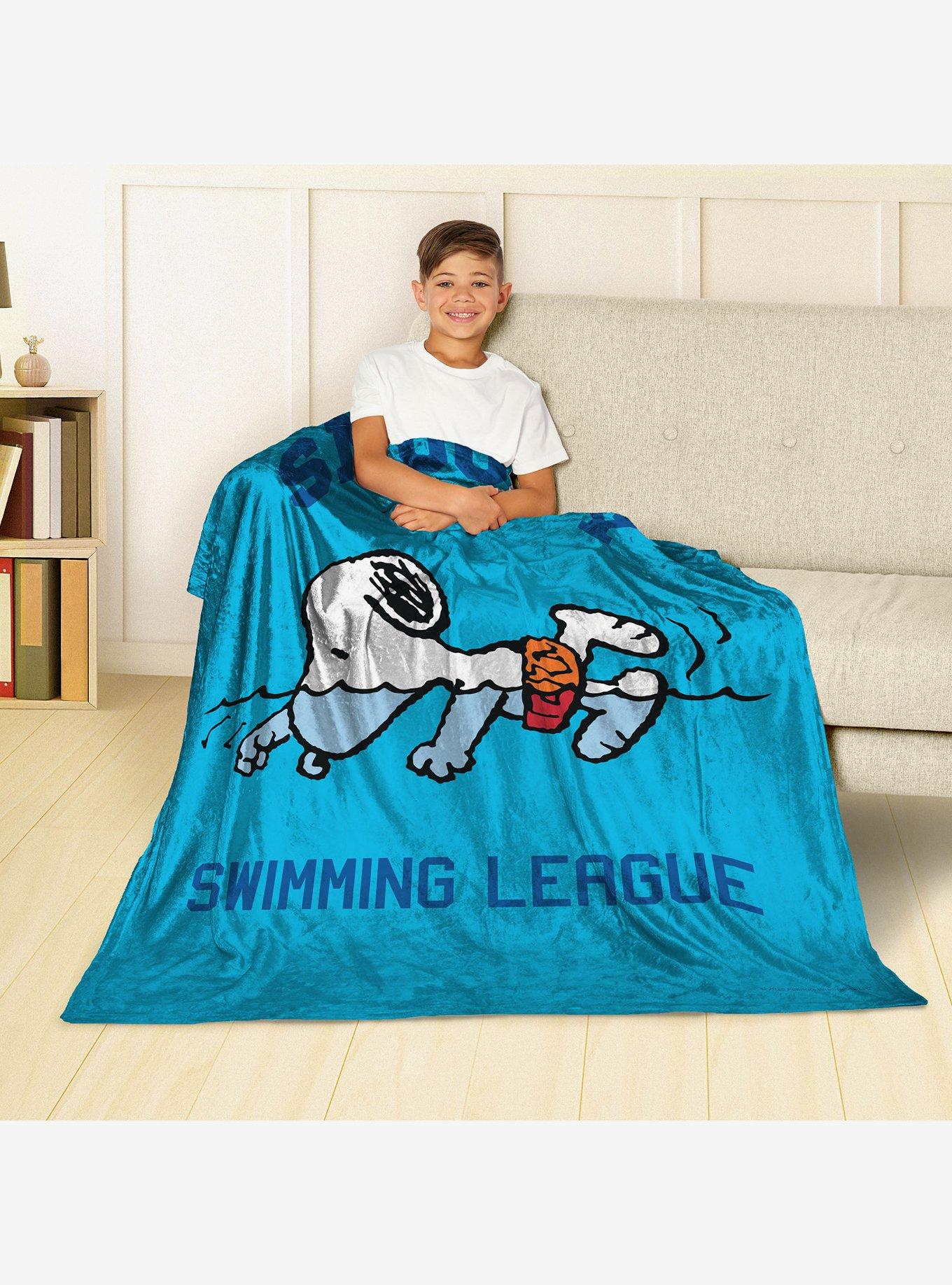 Peanuts Snoopy Swimming Silk Touch Throw Blanket, , alternate - view 3