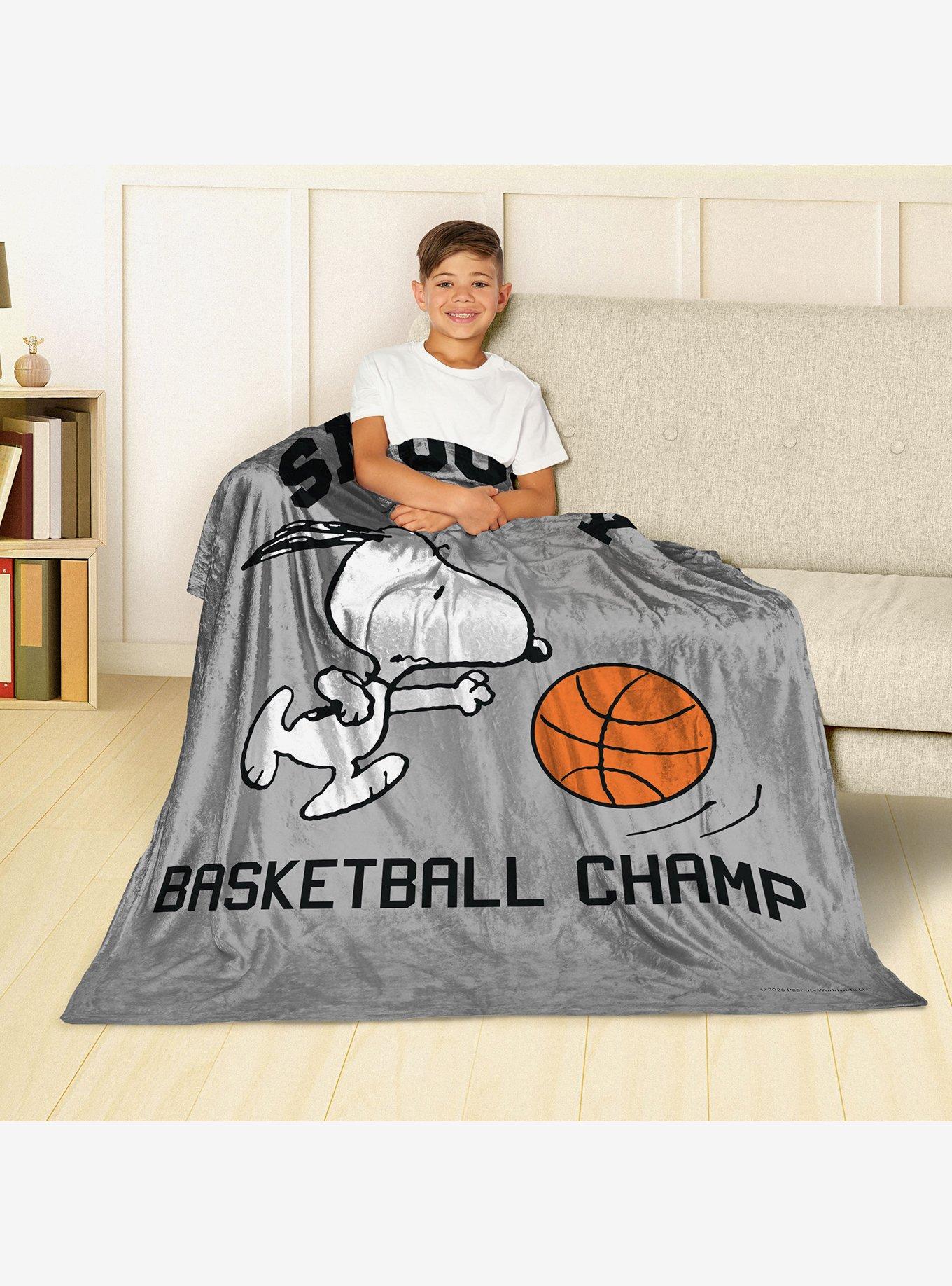 Peanuts Snoopy Basketball Silk Touch Throw Blanket, , alternate - view 3