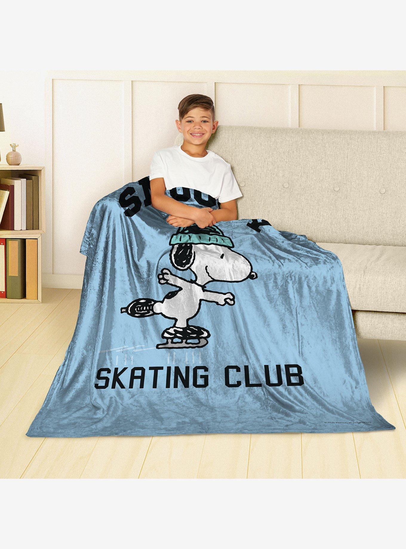 Peanuts Snoopy Skating Silk Touch Throw Blanket, , alternate - view 3
