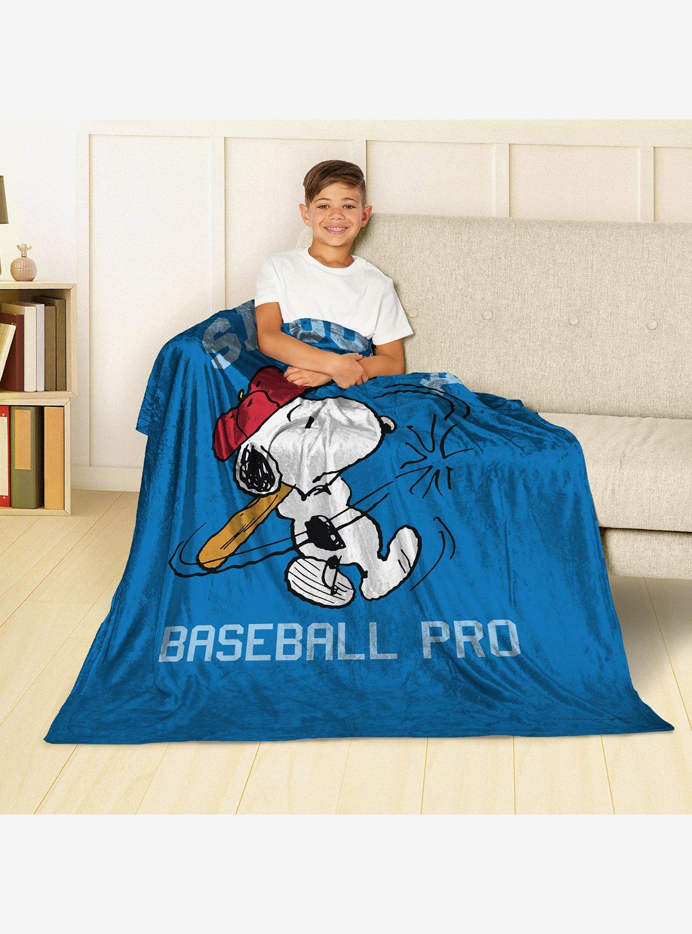 Peanuts Snoopy Baseball Silk Touch Throw Blanket, , alternate - view 3