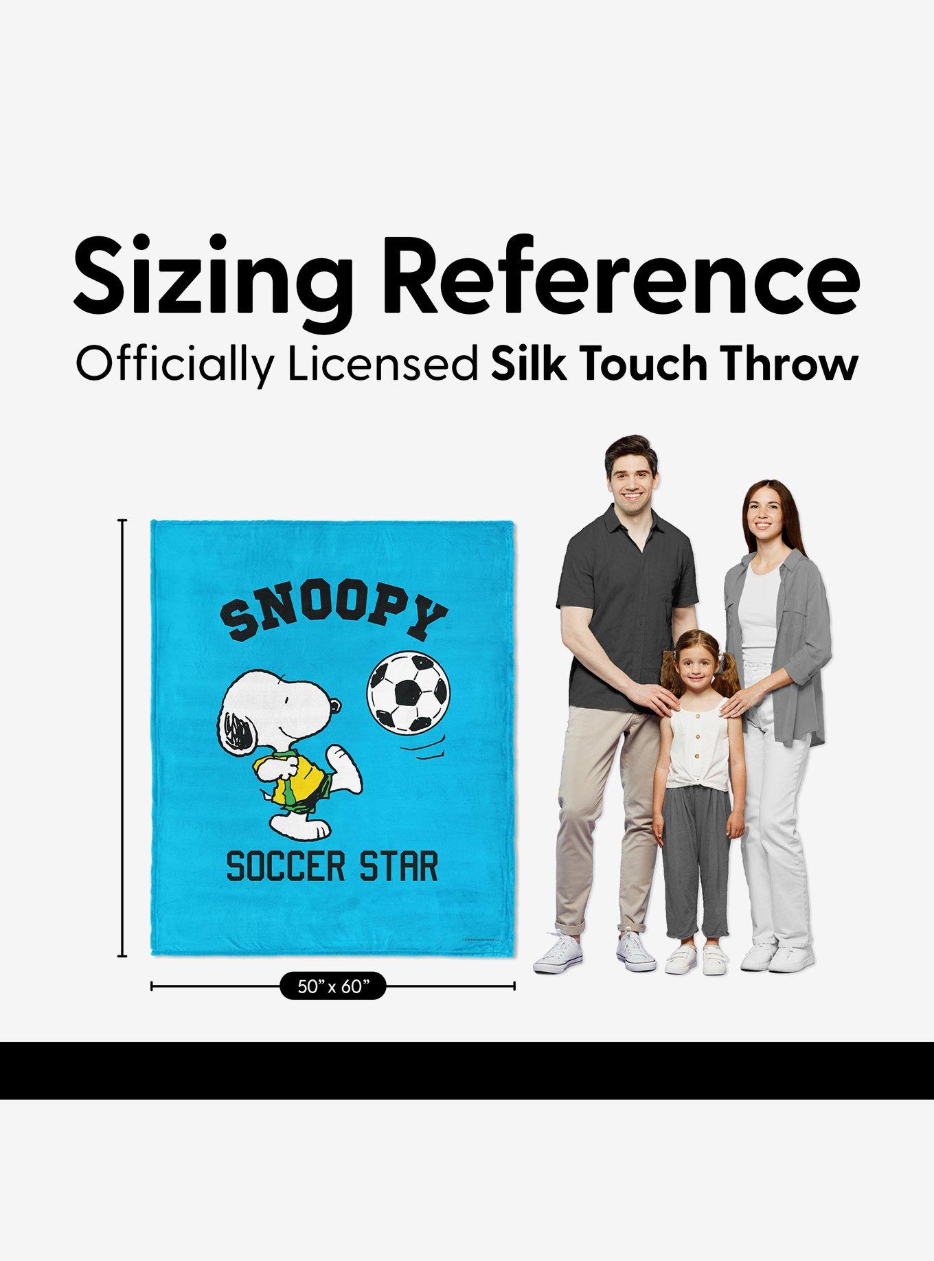 Peanuts Snoopy Soccer Silk Touch Throw Blanket, , alternate - view 5