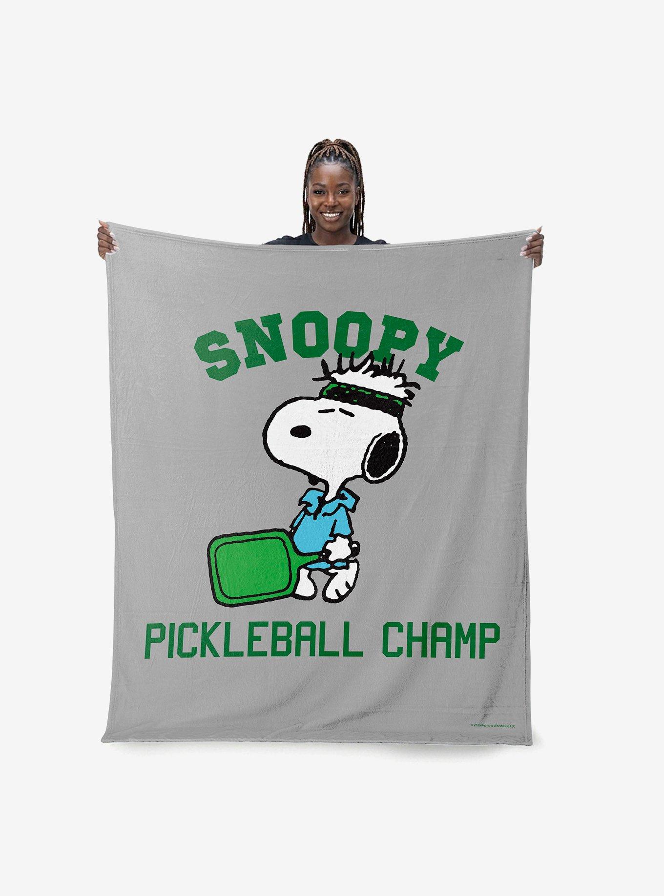 Peanuts Snoopy Pickleball Silk Touch Throw Blanket, , alternate - view 2