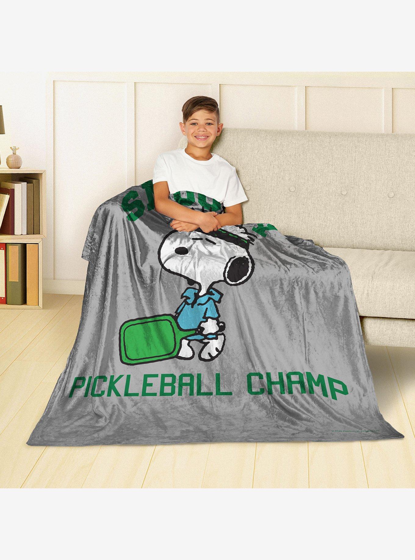 Peanuts Snoopy Pickleball Silk Touch Throw Blanket, , alternate - view 3
