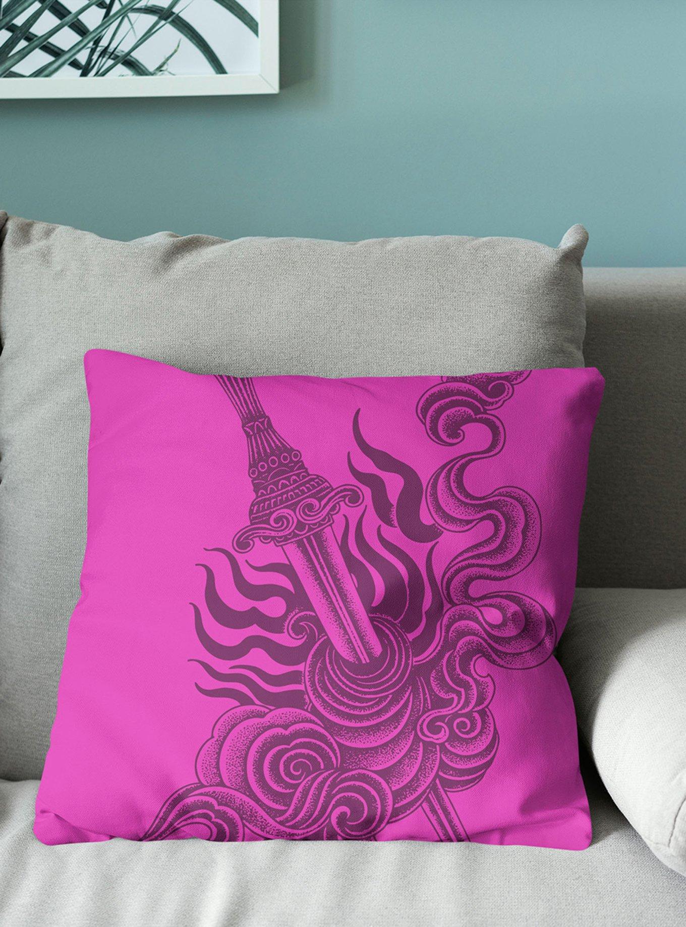 A Court of Wings and Ruin Logo Drop Throw Pillow, , alternate - view 2