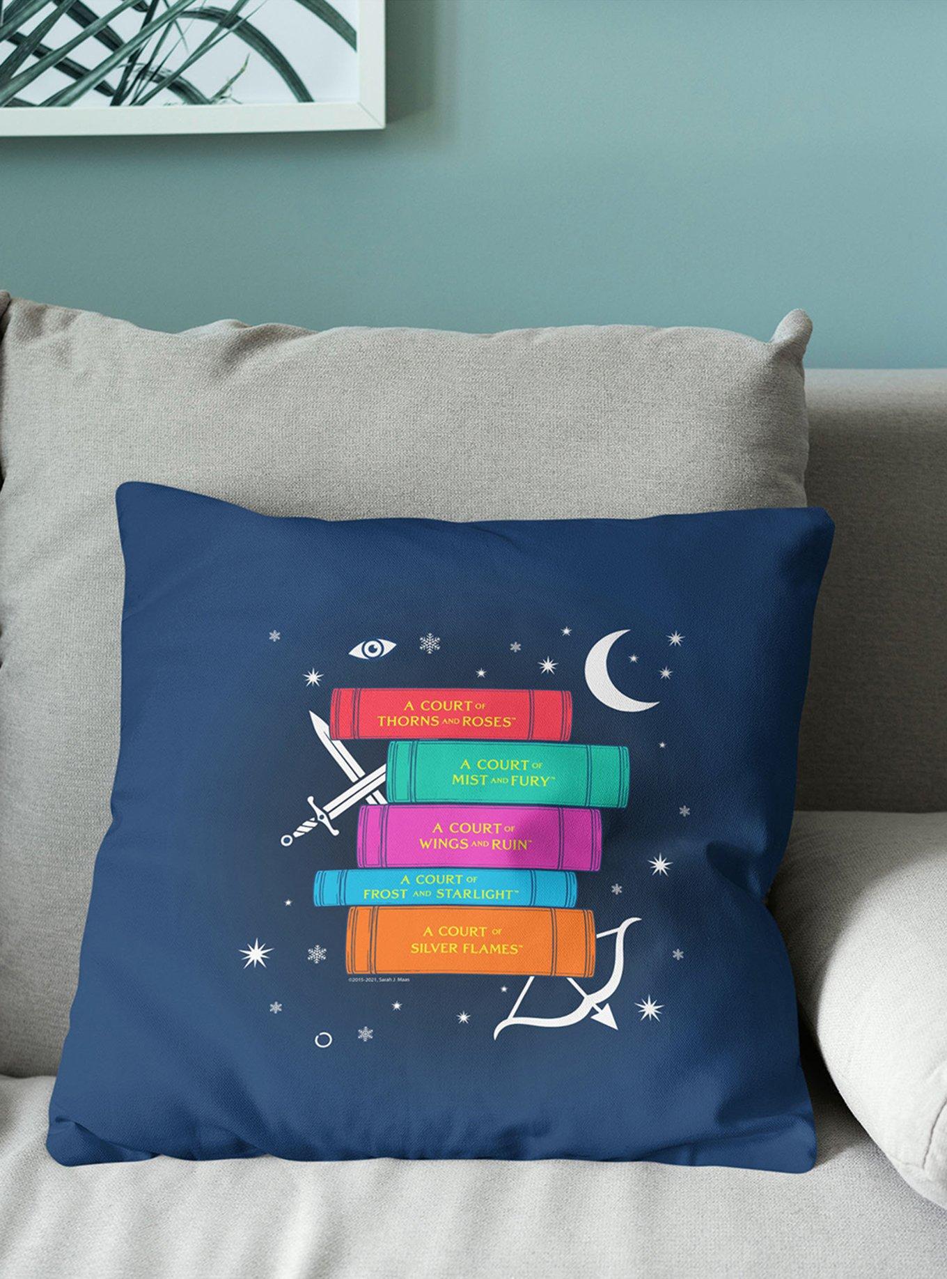 A Court of Thorns and Roses Series Book Stack Throw Pillow, , alternate - view 2