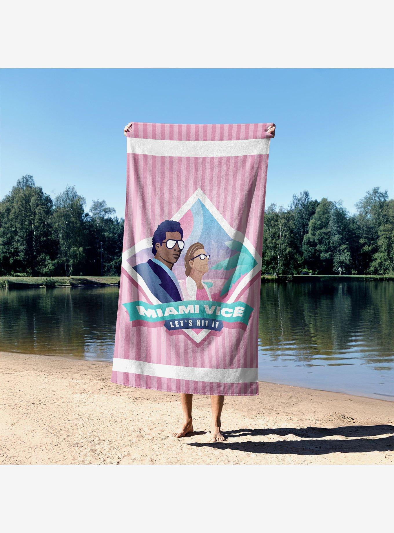 Miami Vice Let's Hit It Sand Free Beach Towel, , alternate - view 3