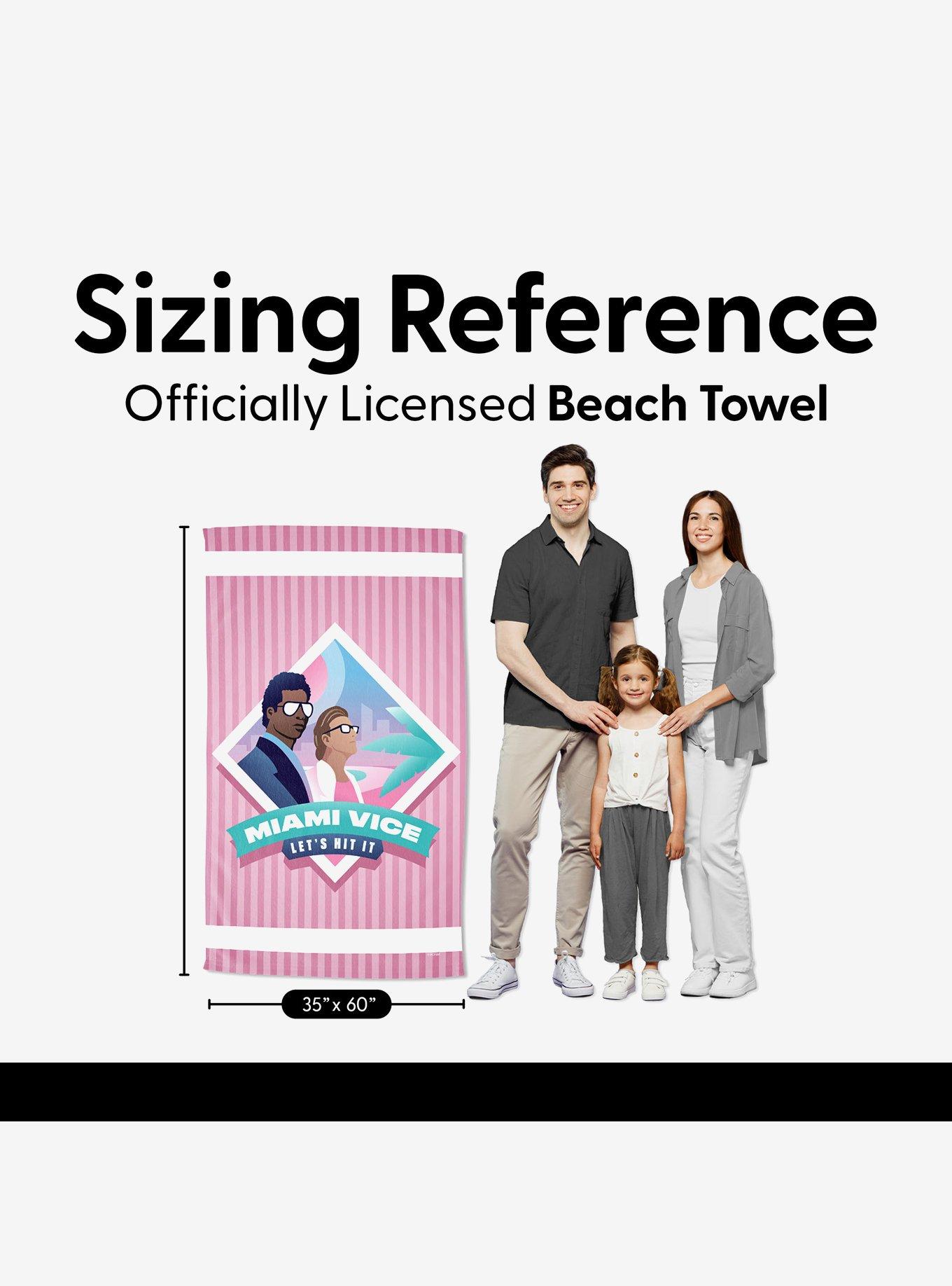 Miami Vice Let's Hit It Sand Free Beach Towel