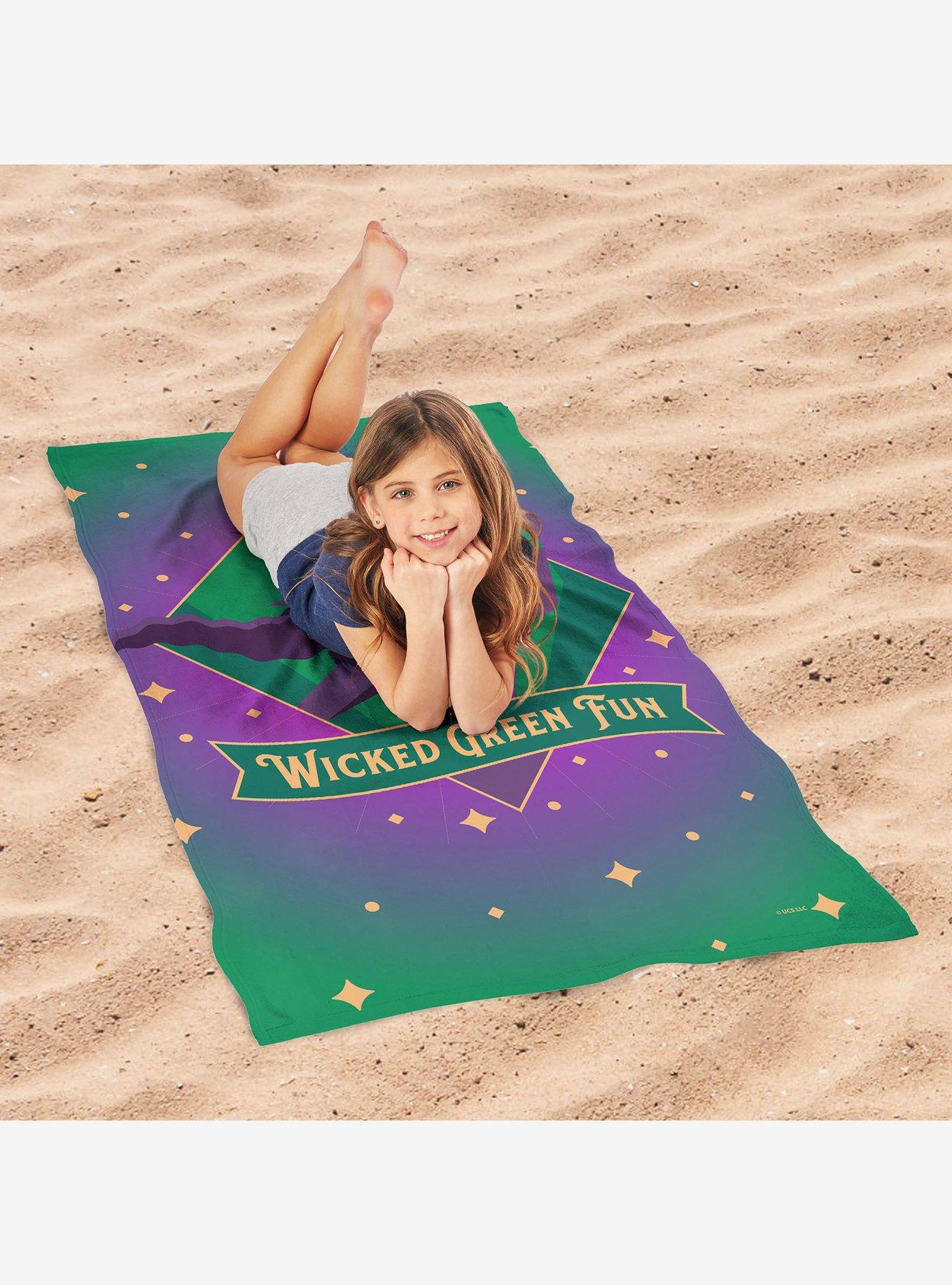 Wicked Green Fun Sand Free Beach Towel, , alternate - view 2