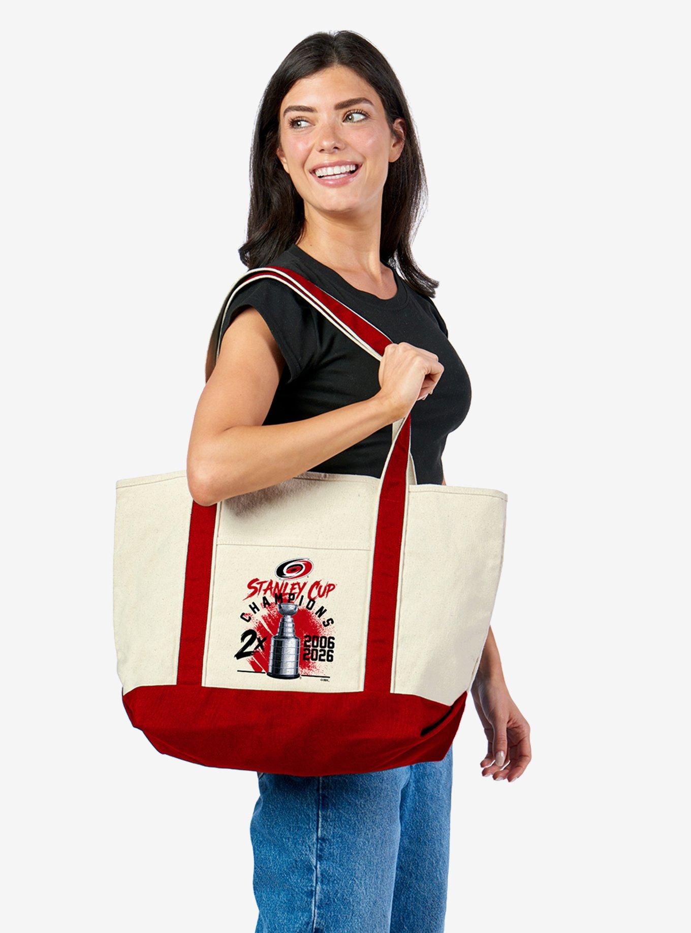 NHL Carolina Hurricanes Stanley Cup Multi-Champ Trophy Case Tote Bag Red, , alternate - view 3