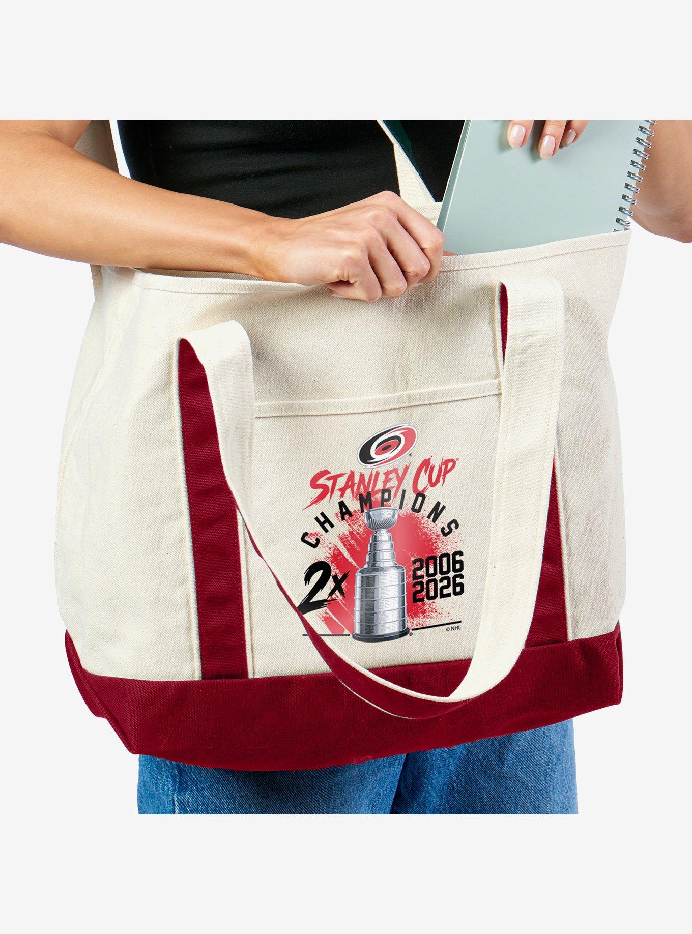 NHL Carolina Hurricanes Stanley Cup Multi-Champ Trophy Case Tote Bag Red, , alternate - view 4