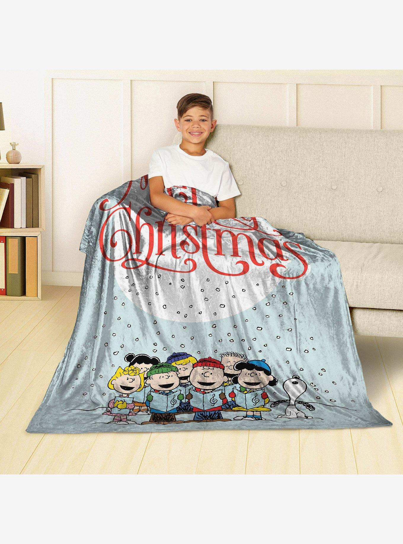 Peanuts Singing Snow Silk Touch Throw Blanket, , alternate - view 3