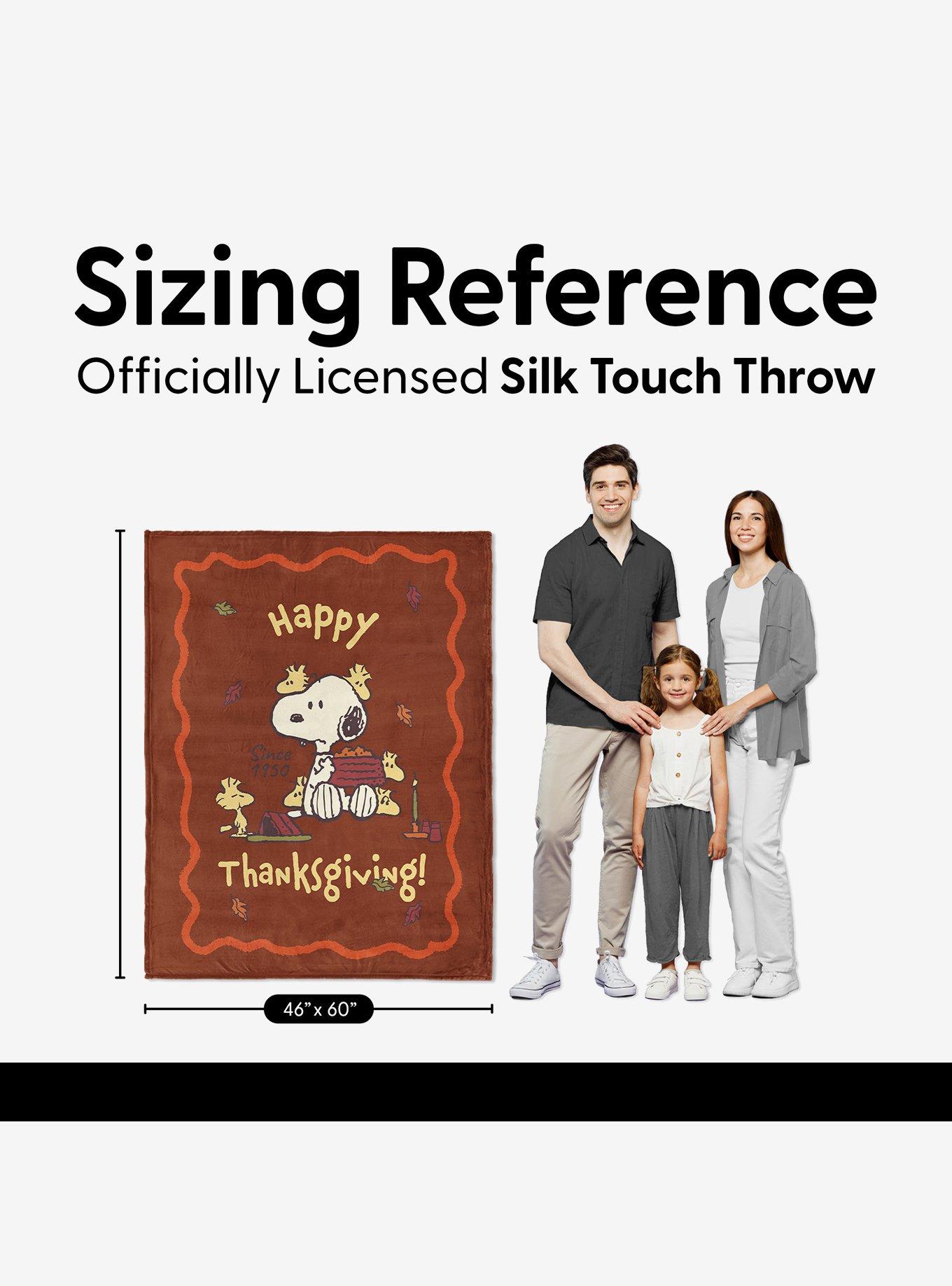 Peanuts Thanksgiving Silk Touch Throw Blanket, , alternate - view 5