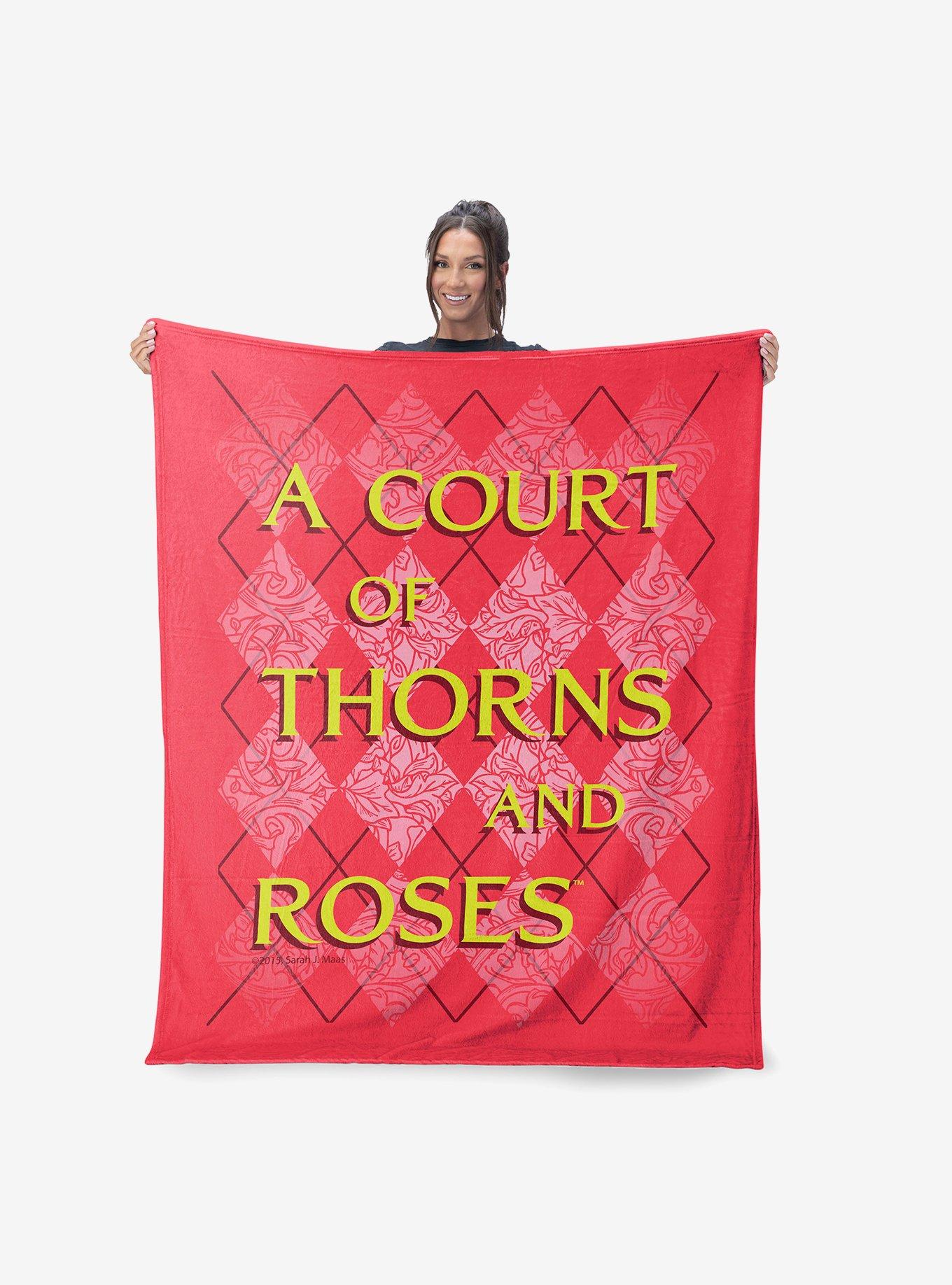 A Court of Thorns and Roses Diamond Florals Silk Touch Throw Blanket, , alternate - view 2