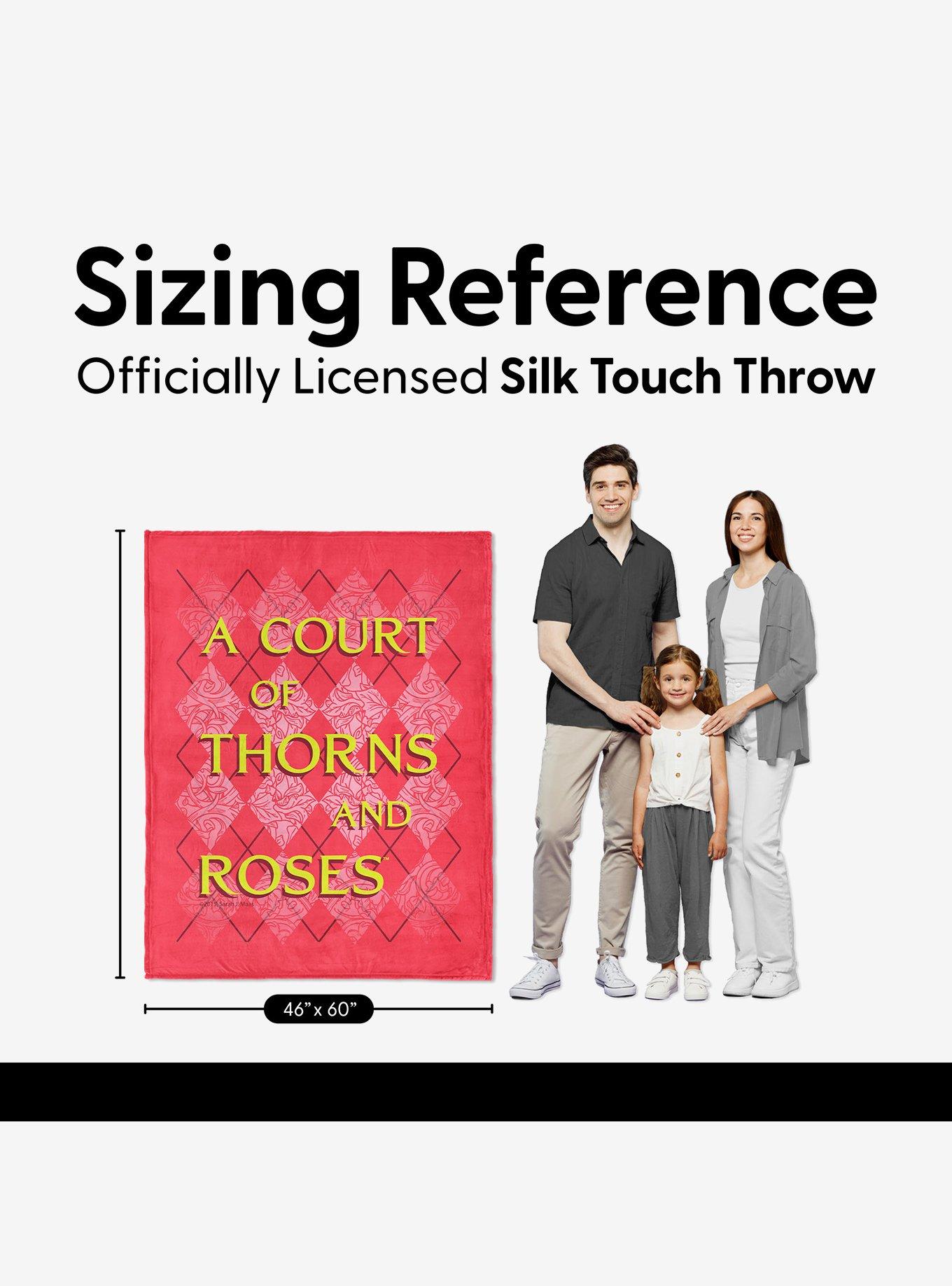 A Court of Thorns and Roses Diamond Florals Silk Touch Throw Blanket, , alternate - view 6
