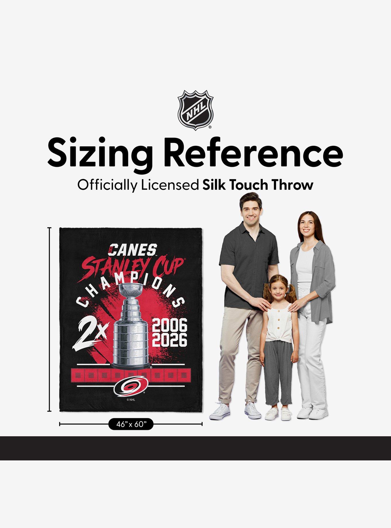 NHL Carolina Hurricanes Stanley Cup Multi-Champ Trophy Case Silk Touch Throw Blanket, , alternate - view 6