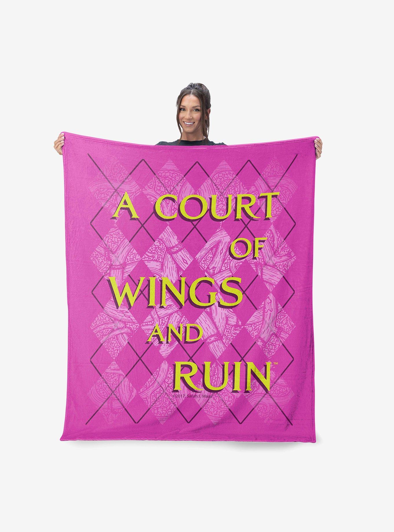 A Court of Wings and Ruin Diamond Florals Silk Touch Throw Blanket, , alternate - view 2