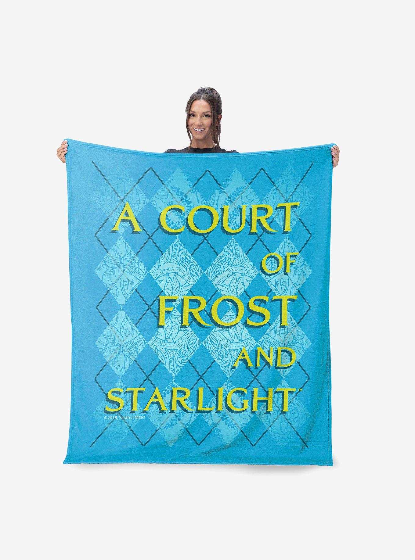 A Court of Frost and Starlight Diamond Florals Silk Touch Throw Blanket, , alternate - view 2