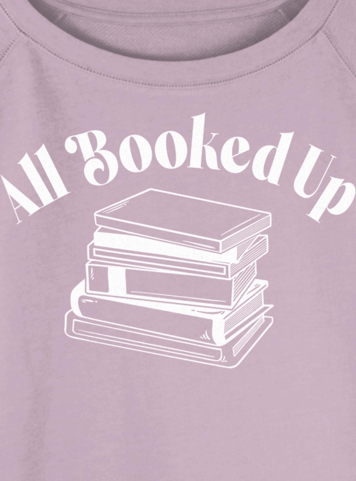 All Booked Up Girls Slouchy Sweatshirt, LAVENDER, alternate - view 2