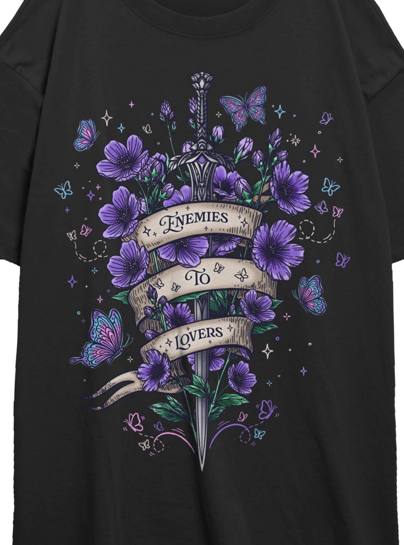 Sword With Banner Girls Oversized T-Shirt, BLACK, alternate - view 2