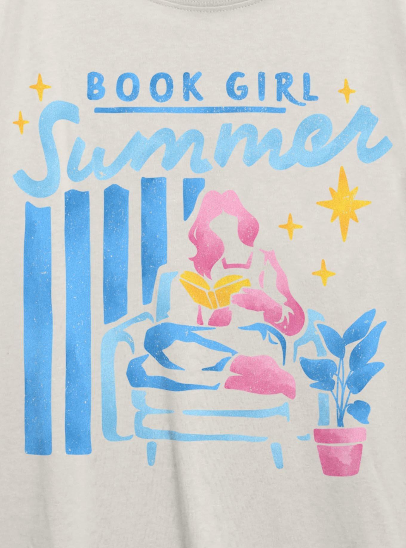 Book Girl Summer Girls Oversized T-Shirt, EGRET, alternate - view 2