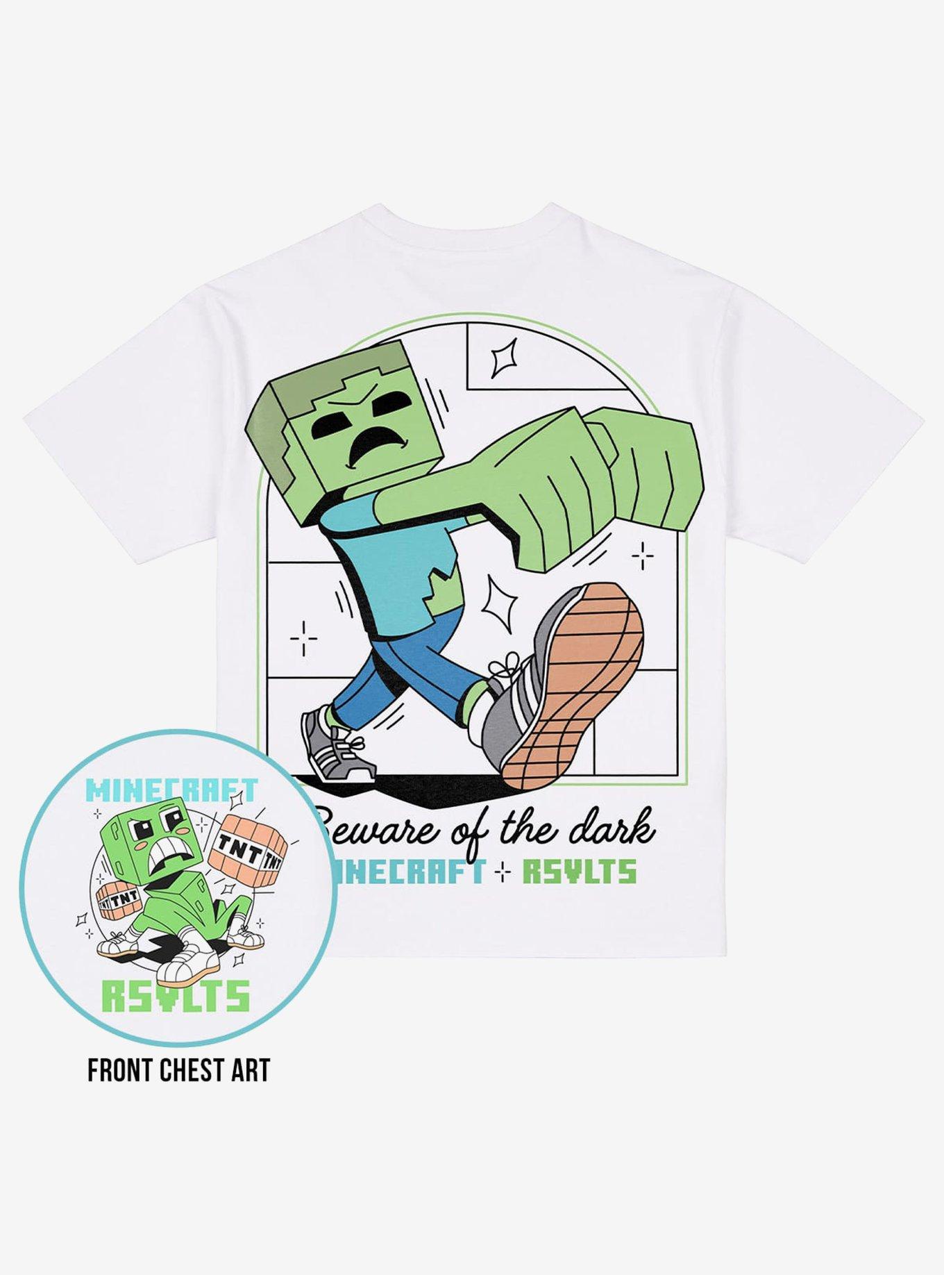 RSVLTS x Minecraft "Beware of the Dark"  Tee, BRIGHT WHITE, alternate - view 2