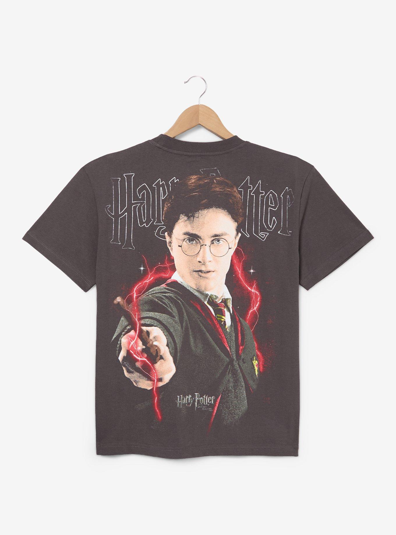Harry Potter Wand Pose Boxy T-Shirt - BoxLunch Exclusive, CHARCOAL, alternate - view 2