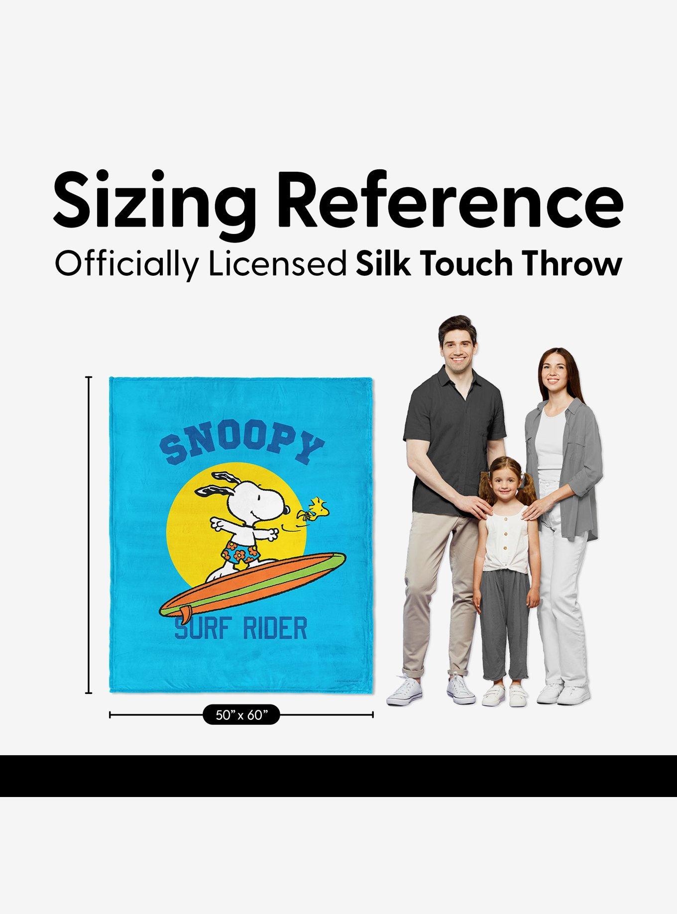Peanuts Snoopy Surfer Silk Touch Throw Blanket, , alternate - view 5