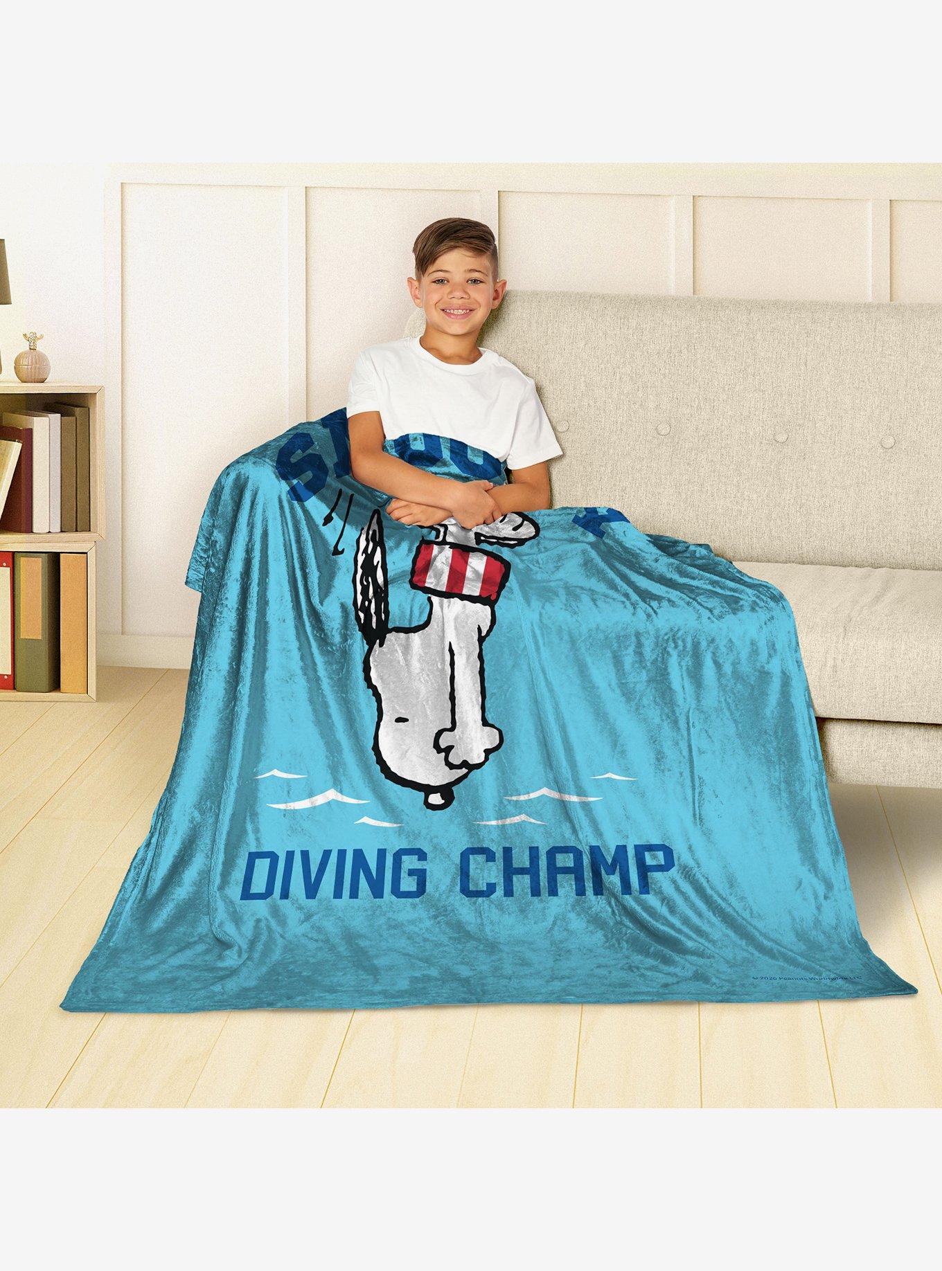 Peanuts Snoopy Diving Silk Touch Throw Blanket, , alternate - view 3