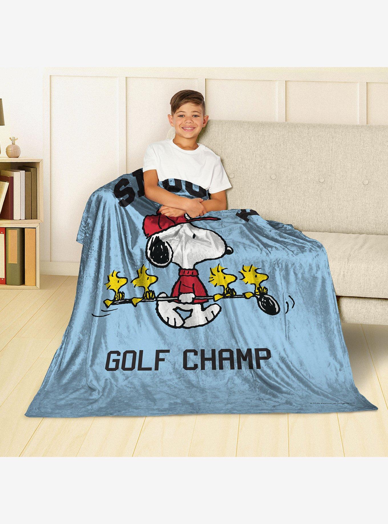 Peanuts Snoopy Golf Silk Touch Throw Blanket, , alternate - view 3