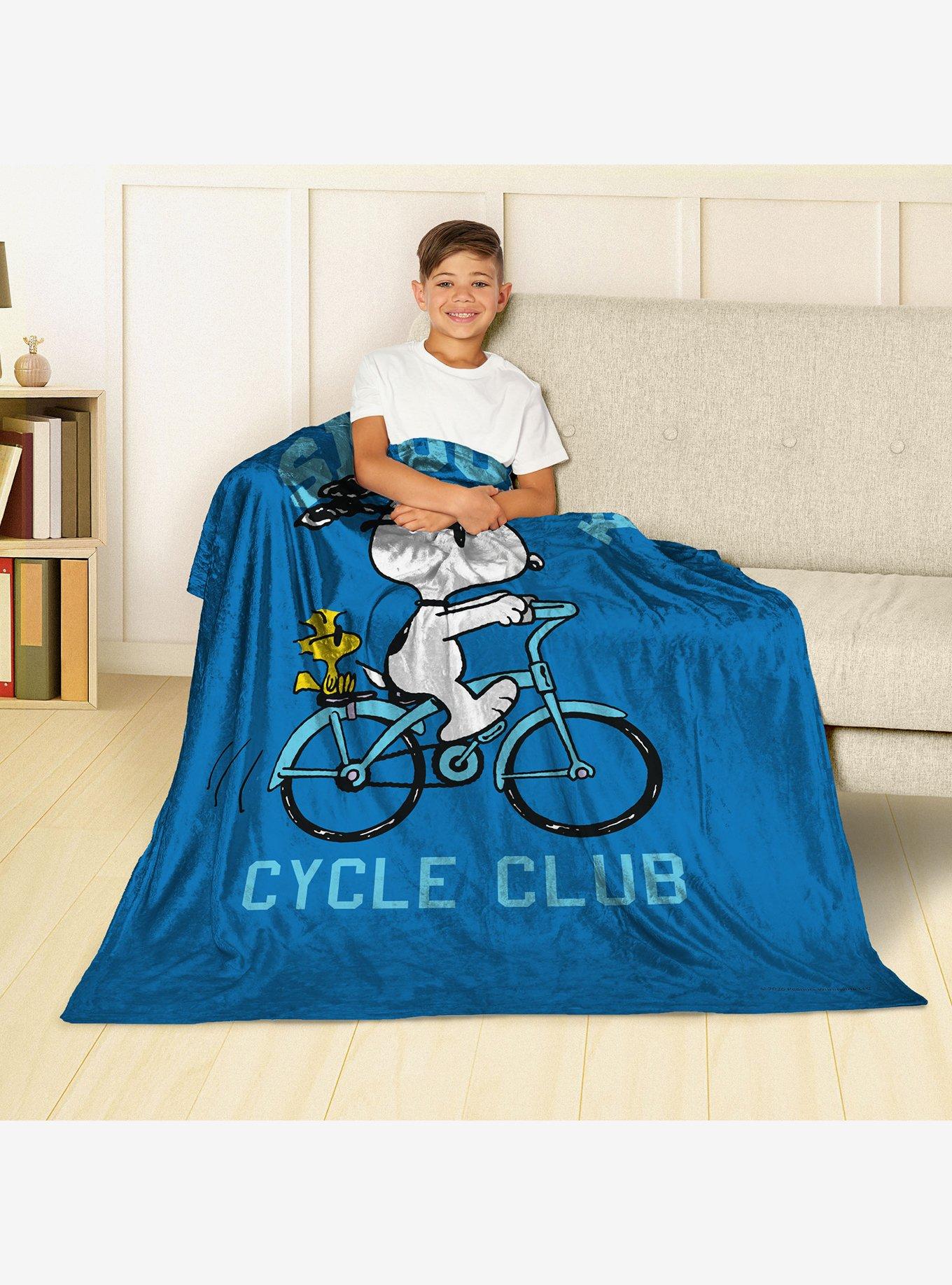 Peanuts Snoopy Cycle Club Silk Touch Throw Blanket, , alternate - view 3