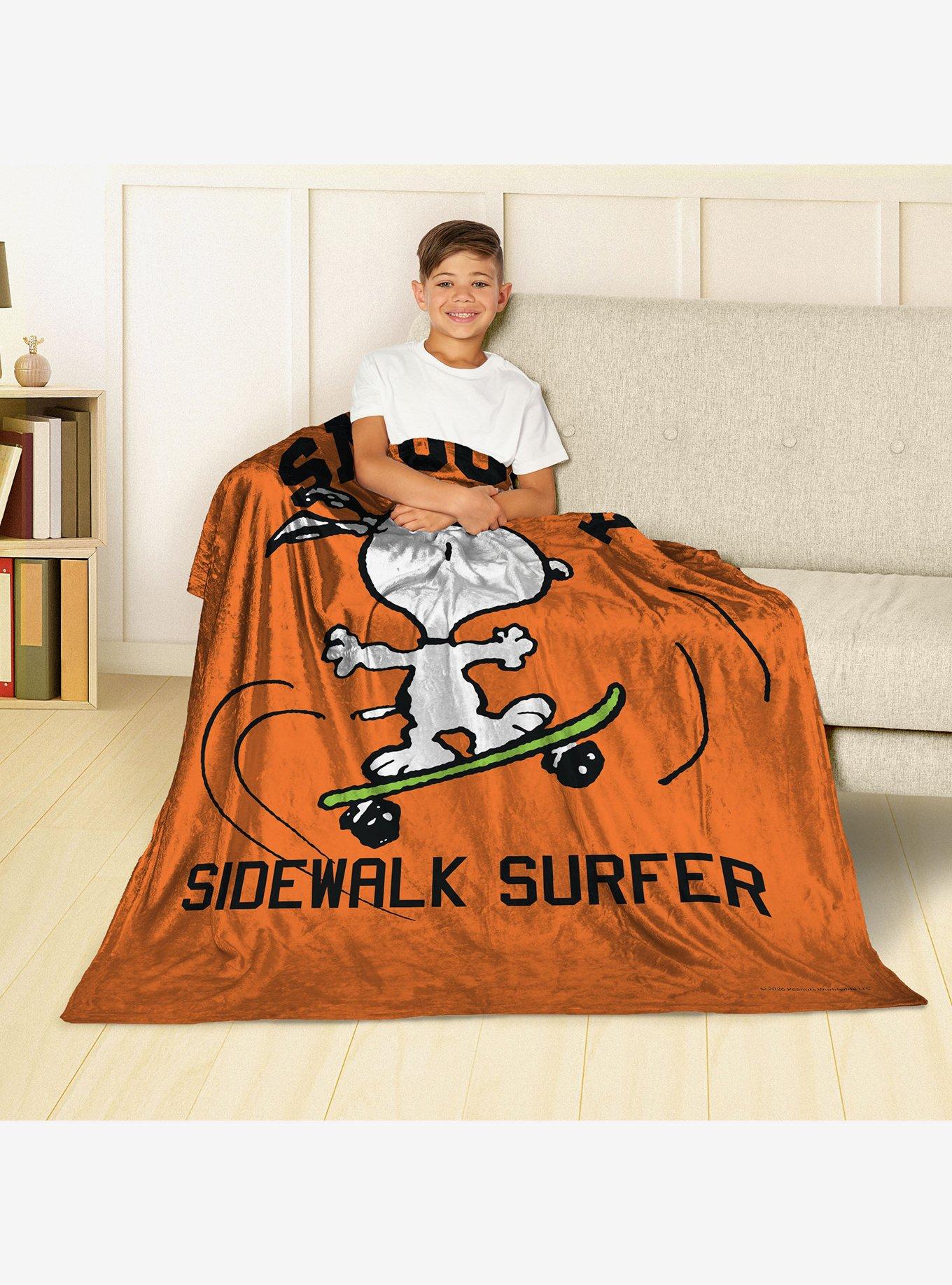 Peanuts Snoopy Skateboard Silk Touch Throw Blanket, , alternate - view 3