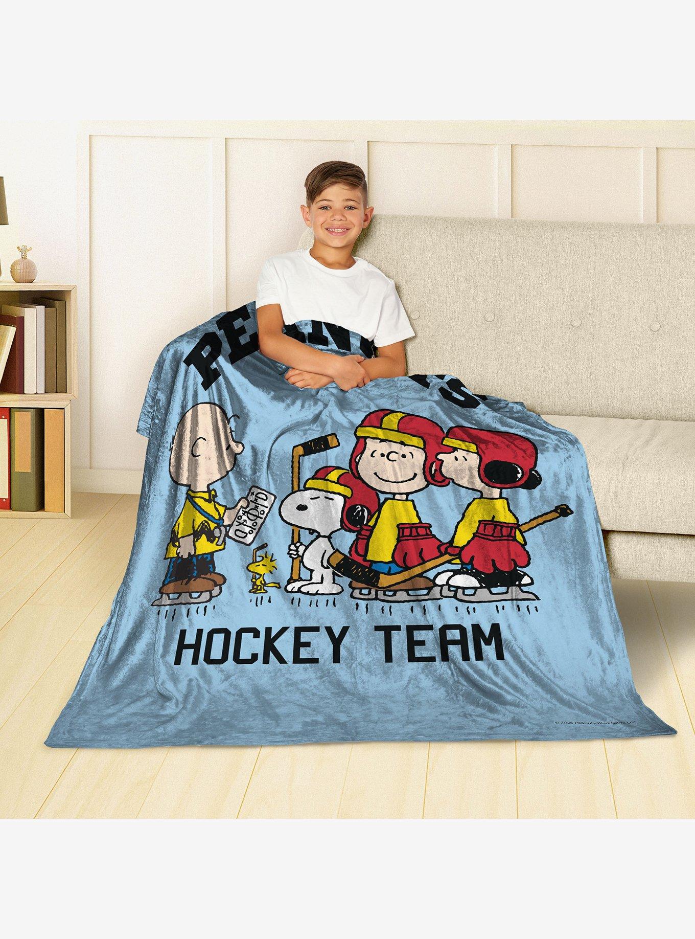 Peanuts Hockey Silk Touch Throw Blanket, , alternate - view 3