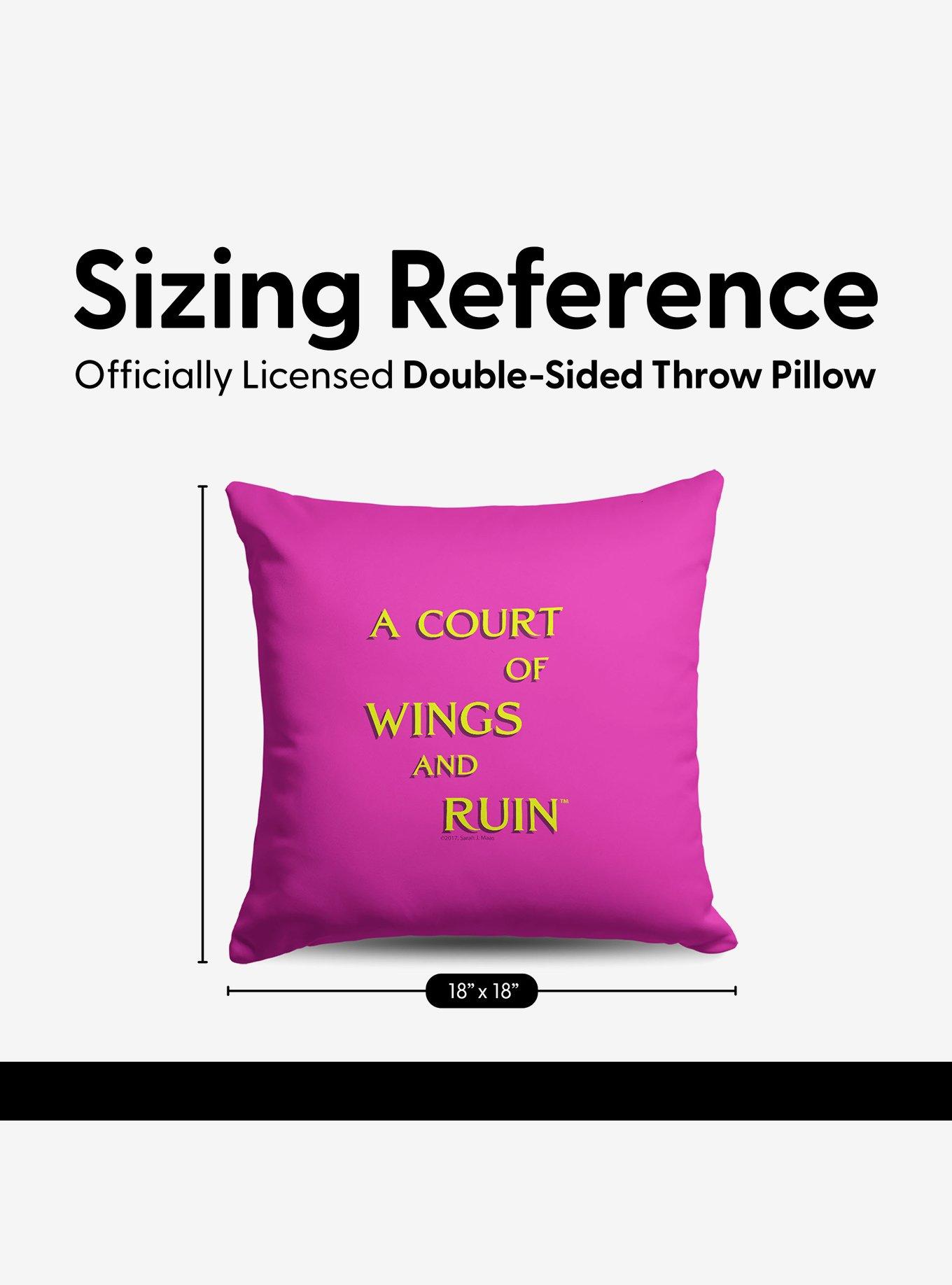 A Court of Wings and Ruin Logo Drop Throw Pillow, , alternate - view 4