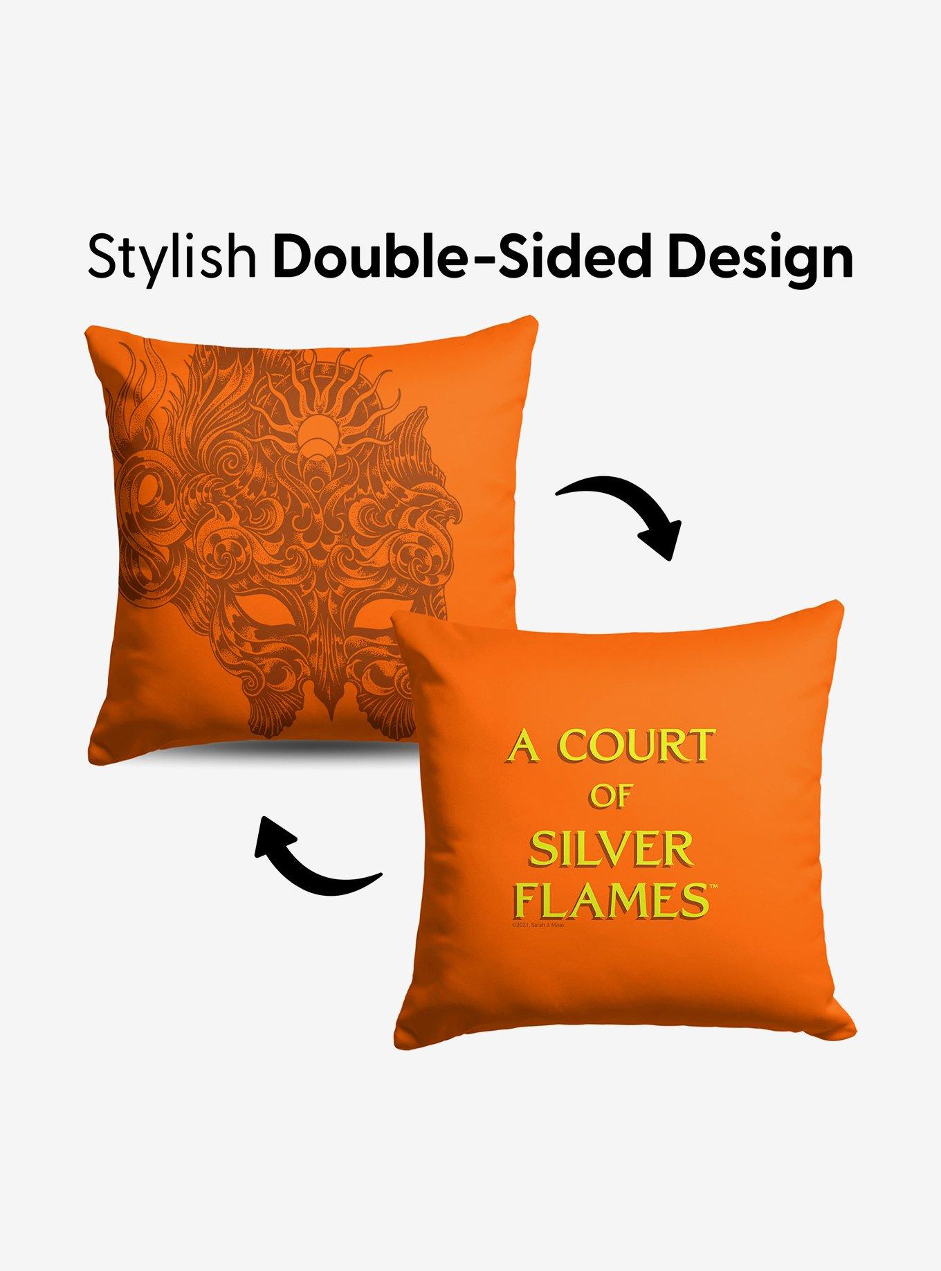 A Court of Silver Flames Logo Drop Throw Pillow, , alternate - view 3