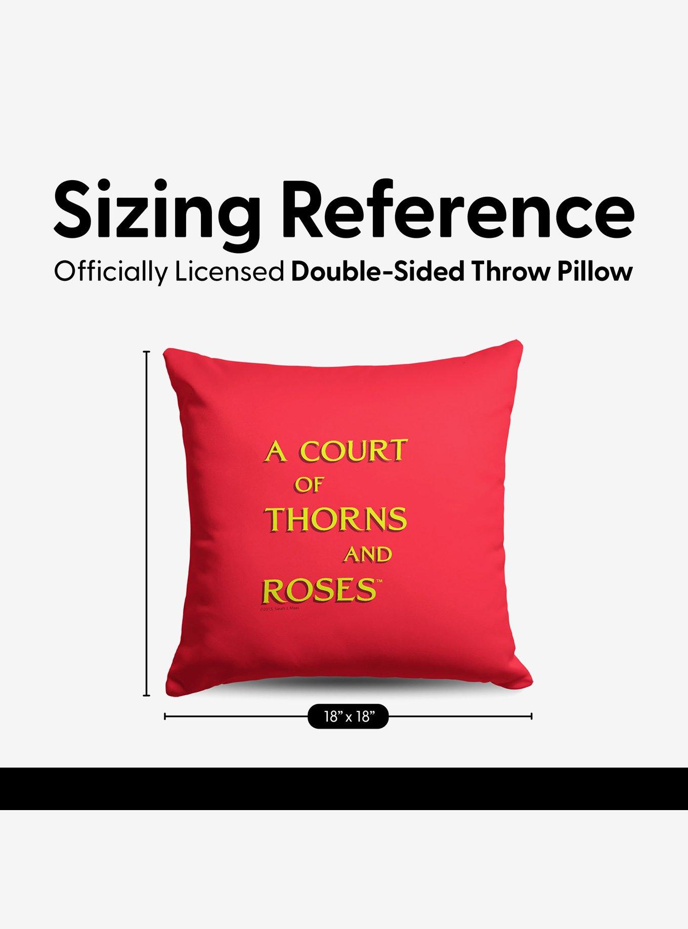A Court of Thorns and Roses Logo Drop Throw Pillow, , alternate - view 4