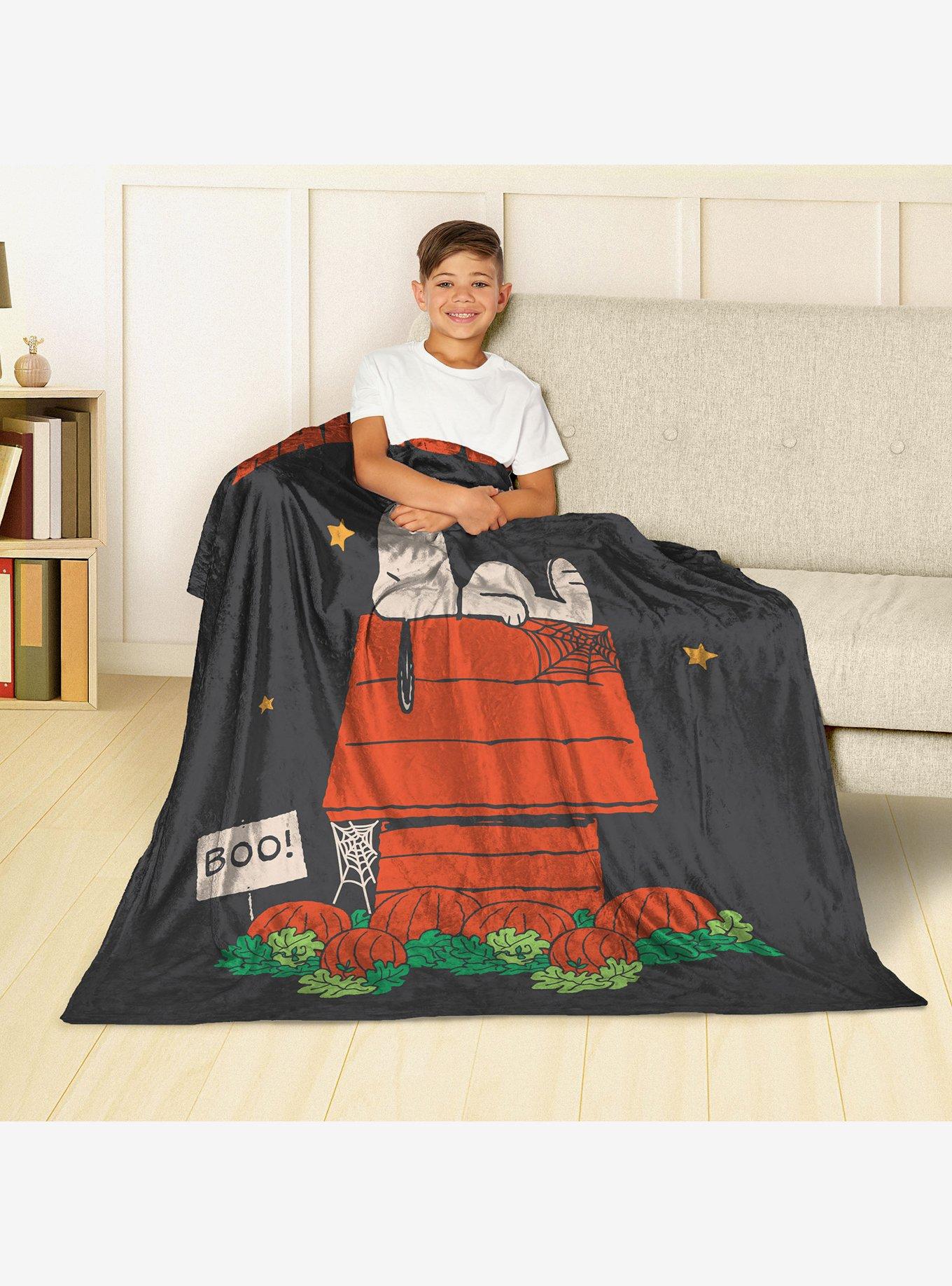 Peanuts Spooky Snooze Silk Touch Throw Blanket, , alternate - view 3