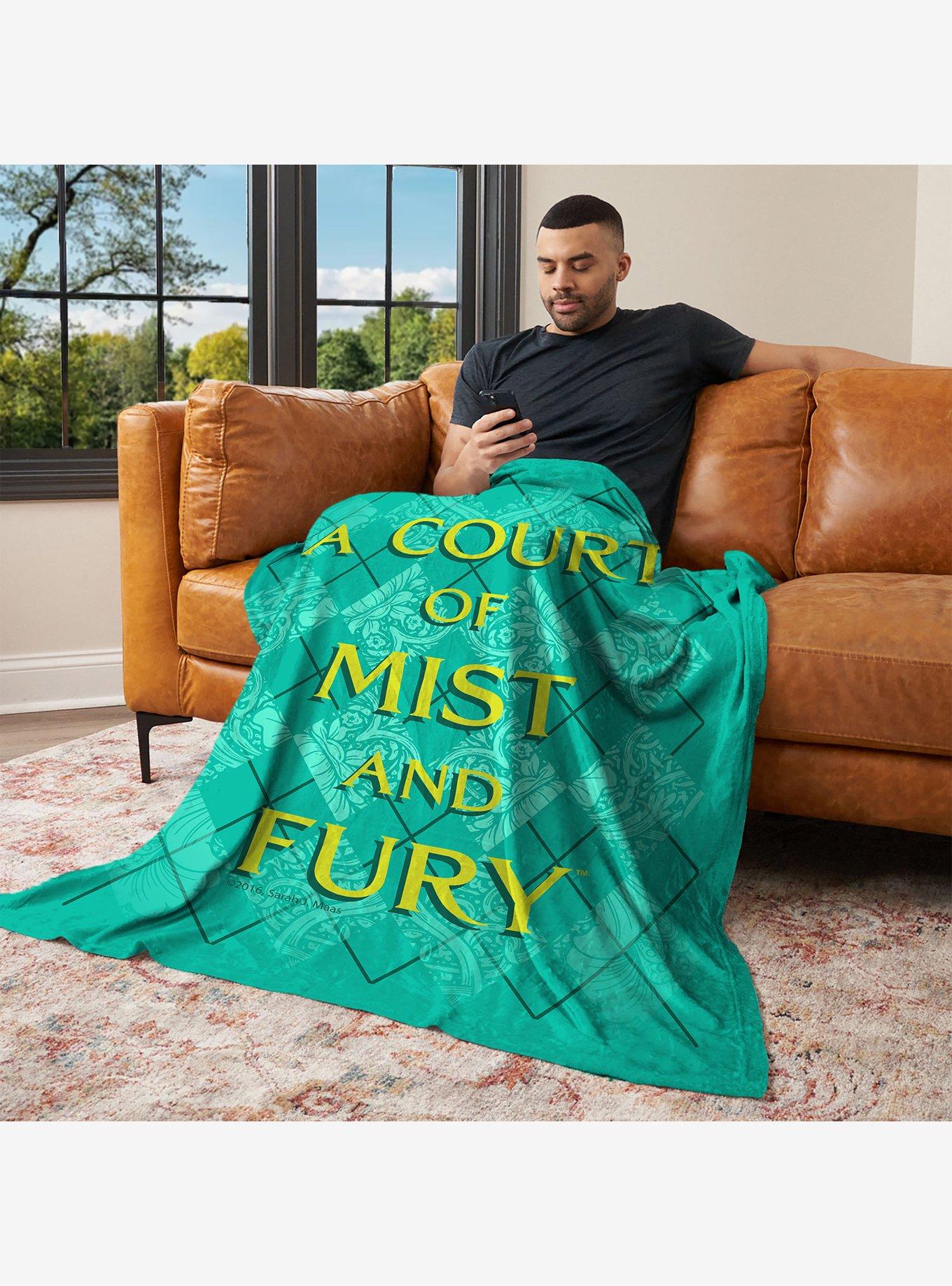 A Court of Mist and Fury Diamond Florals Silk Touch Throw Blanket, , alternate - view 3