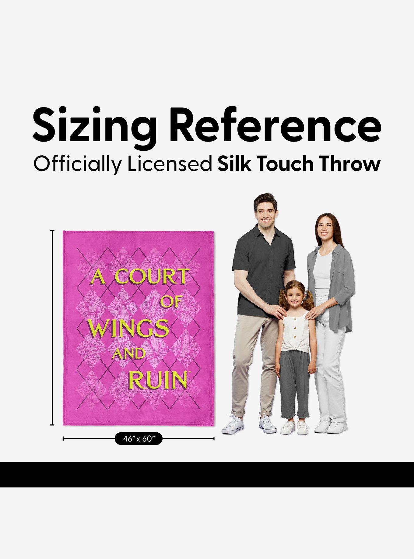 A Court of Wings and Ruin Diamond Florals Silk Touch Throw Blanket, , alternate - view 6
