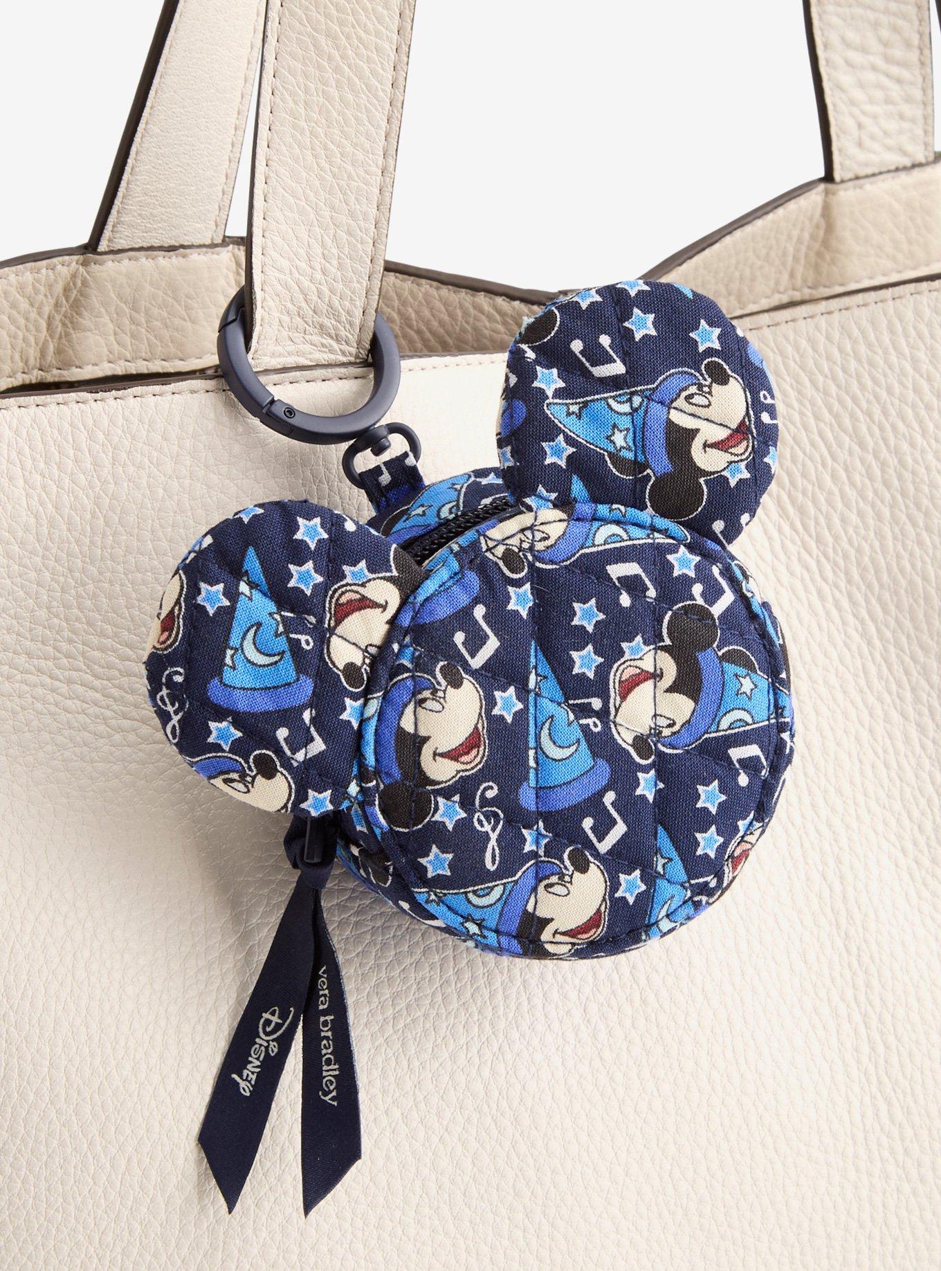 Vera Bradley x Disney Fantasia Sorcerer Mickey Melody Notes Zippered Earbud Bag Charm