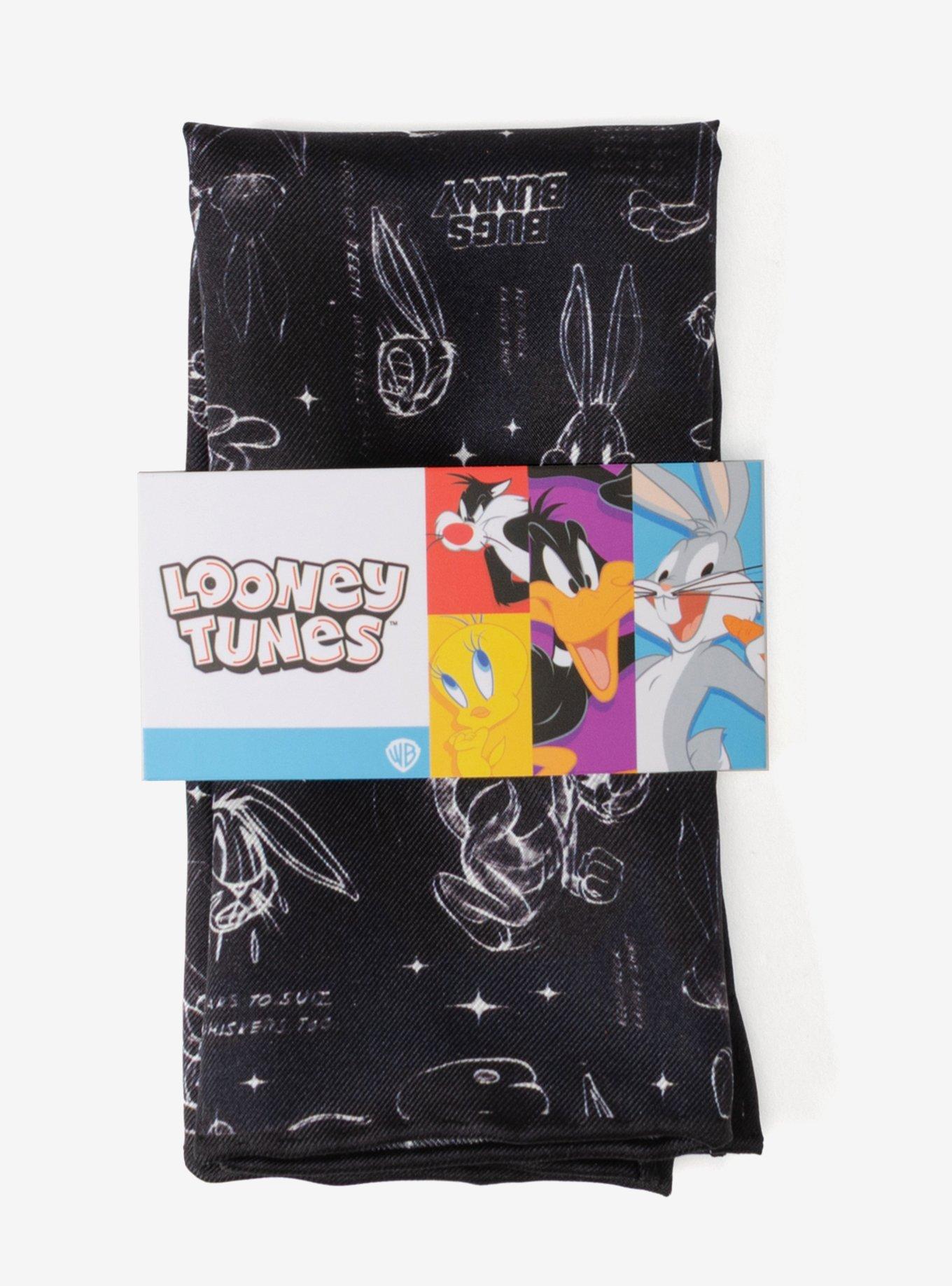 Looney Tunes Bugs Bunny Black Silk Pocket Square, , alternate - view 6