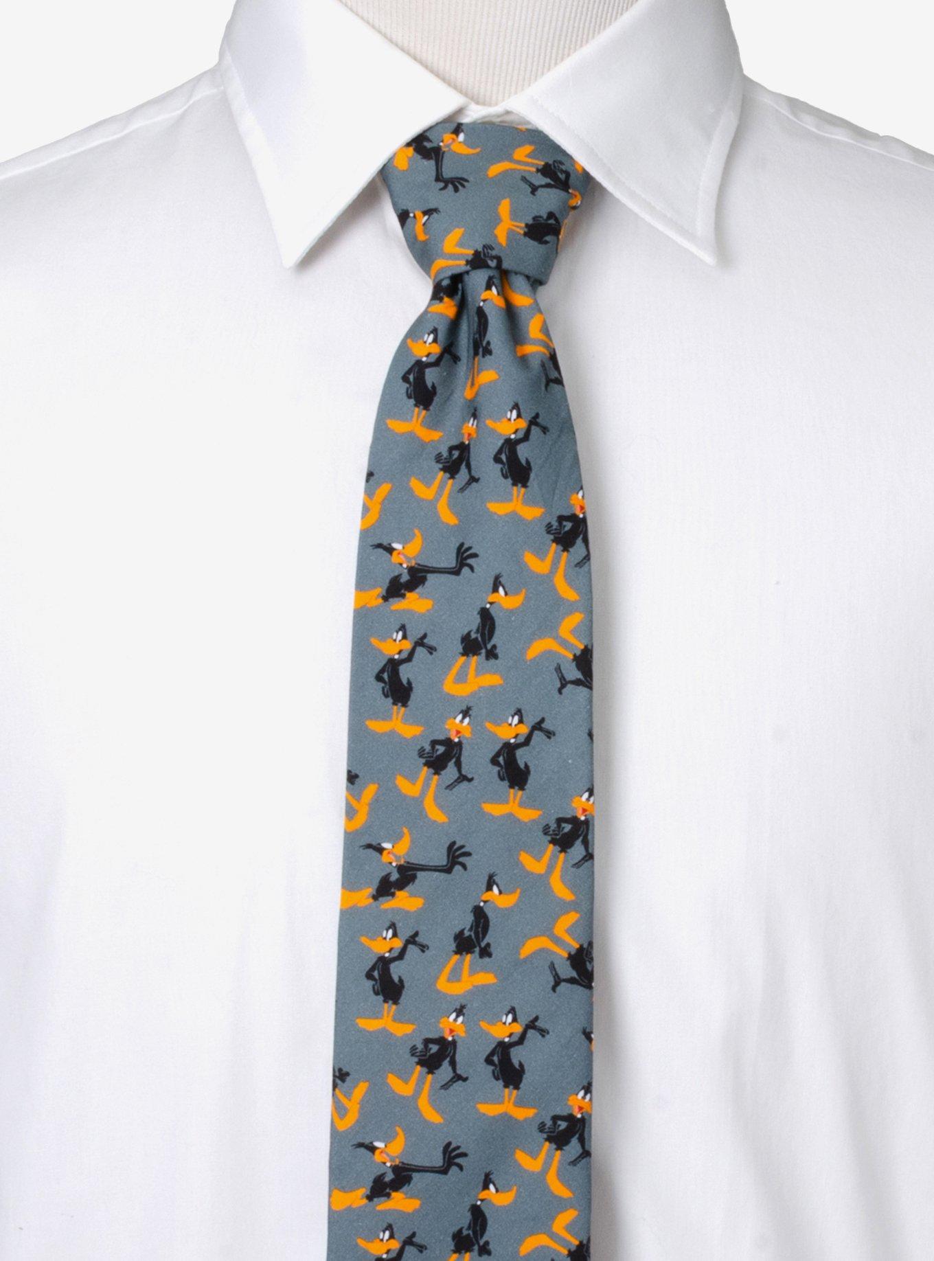 Looney Tunes Daffy Duck Grey Men's Tie, , alternate - view 2