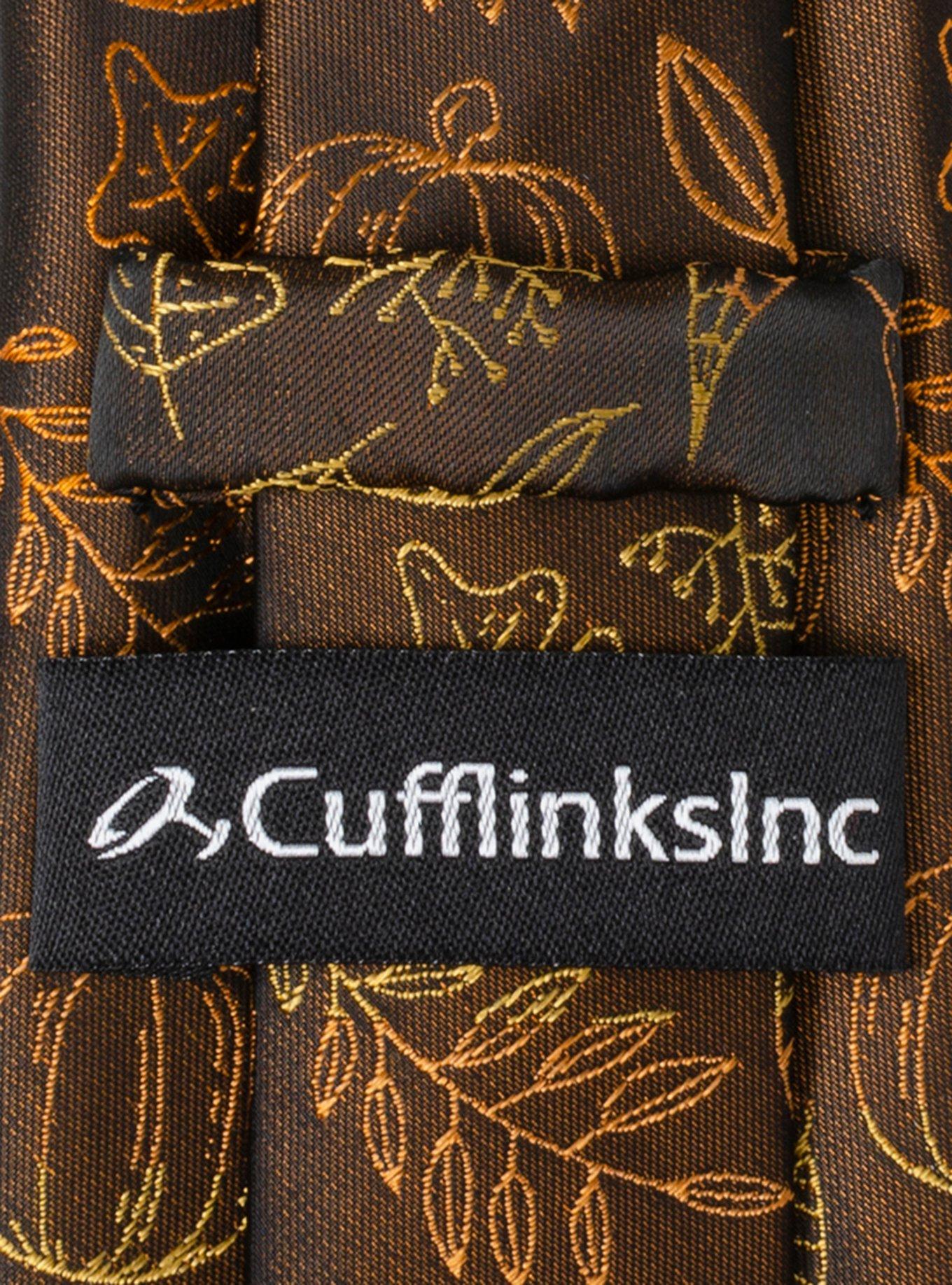 Fall Spice Men's Brown Silk Tie