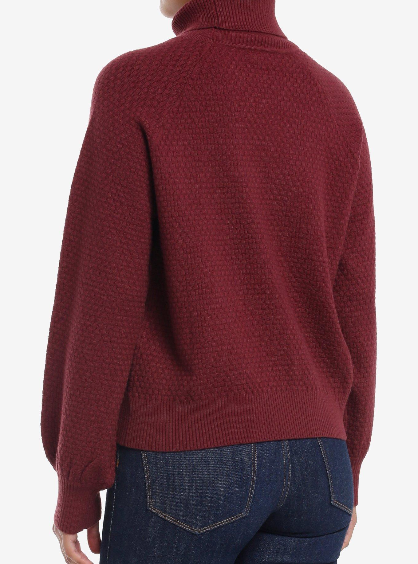 Her Universe Star Wars Ahsoka Tano Cutout Sweater Top, BURGUNDY, alternate - view 3