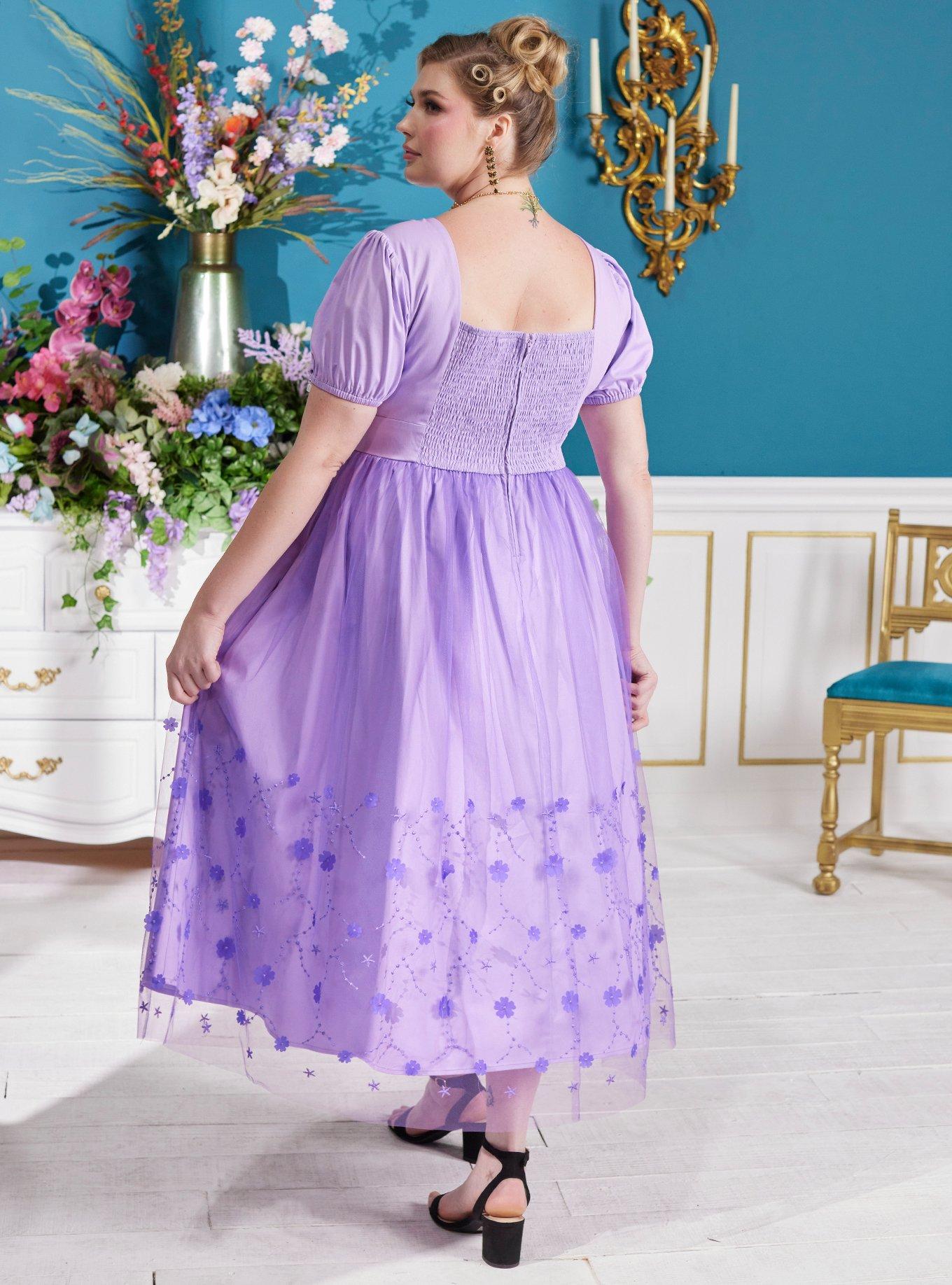 Her Universe Bridgerton Kate Sharma Midi Dress Plus Size, LILAC, alternate - view 3