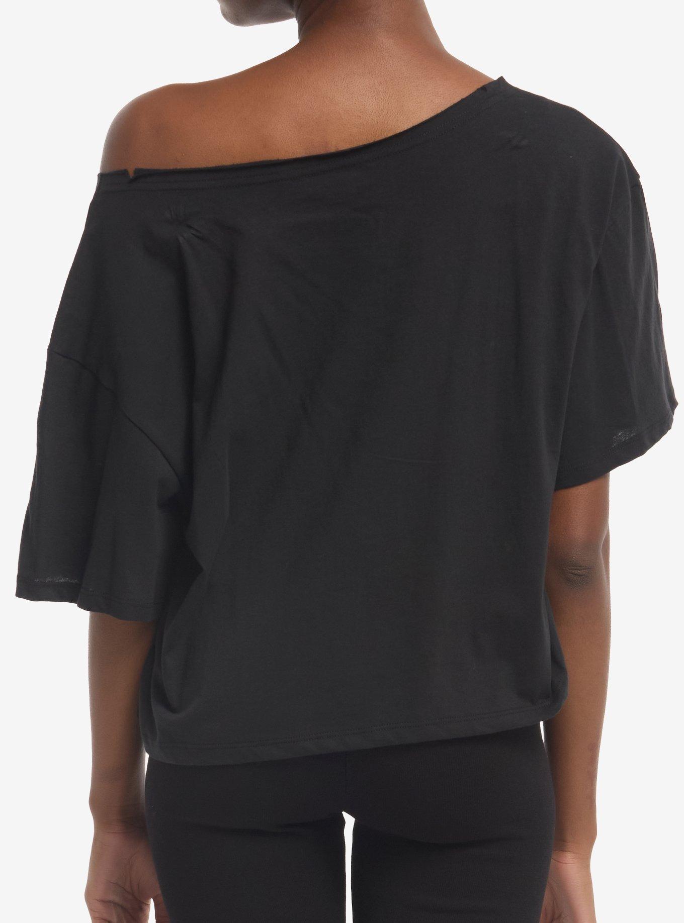 Coffee & Plot Twists Girls Off-Shoulder T-Shirt, , alternate - view 3