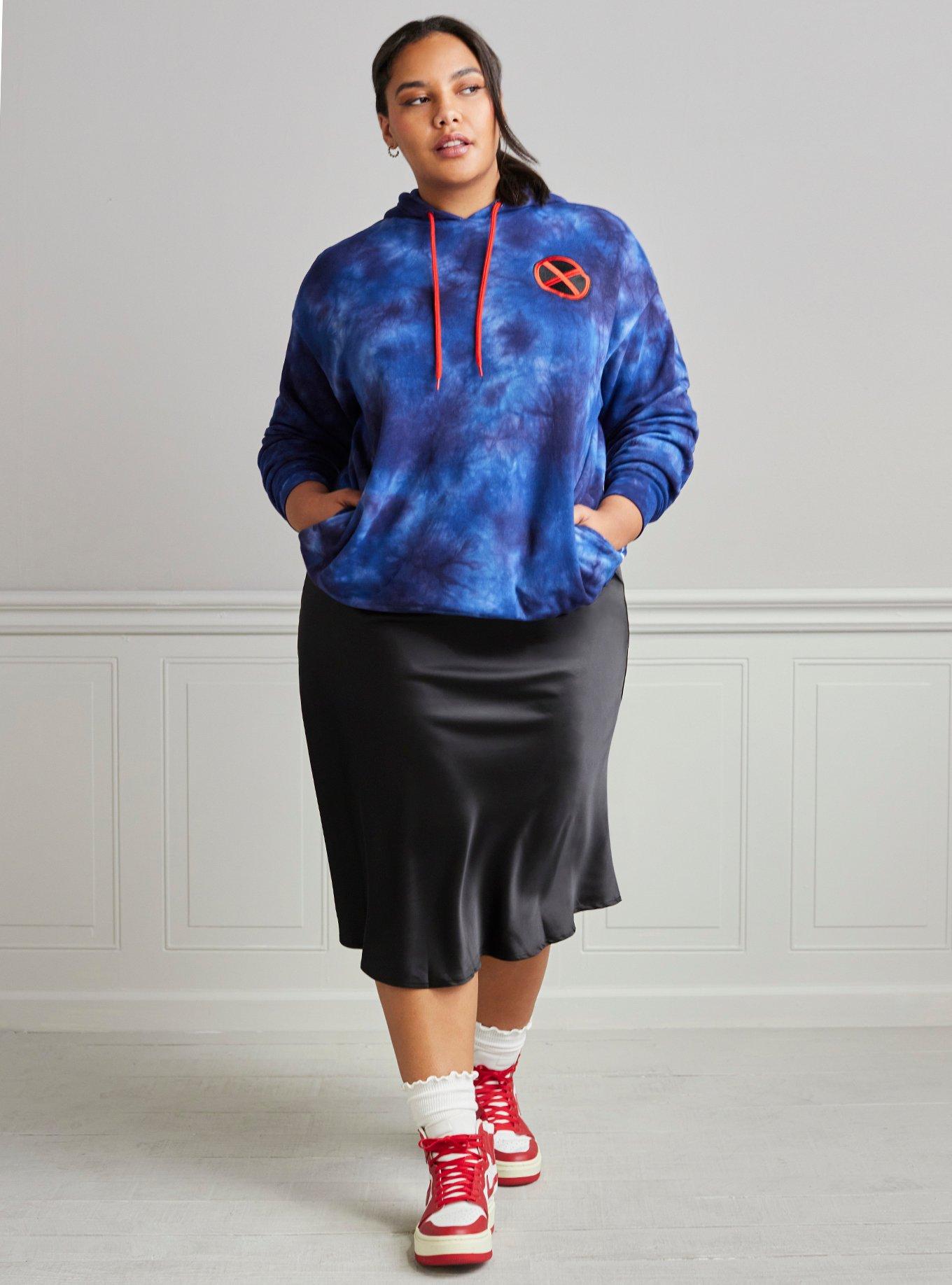 Her Universe Marvel X-Men '97 Storm Tie-Dye Girls Hoodie Plus Size, MULTI, alternate - view 3